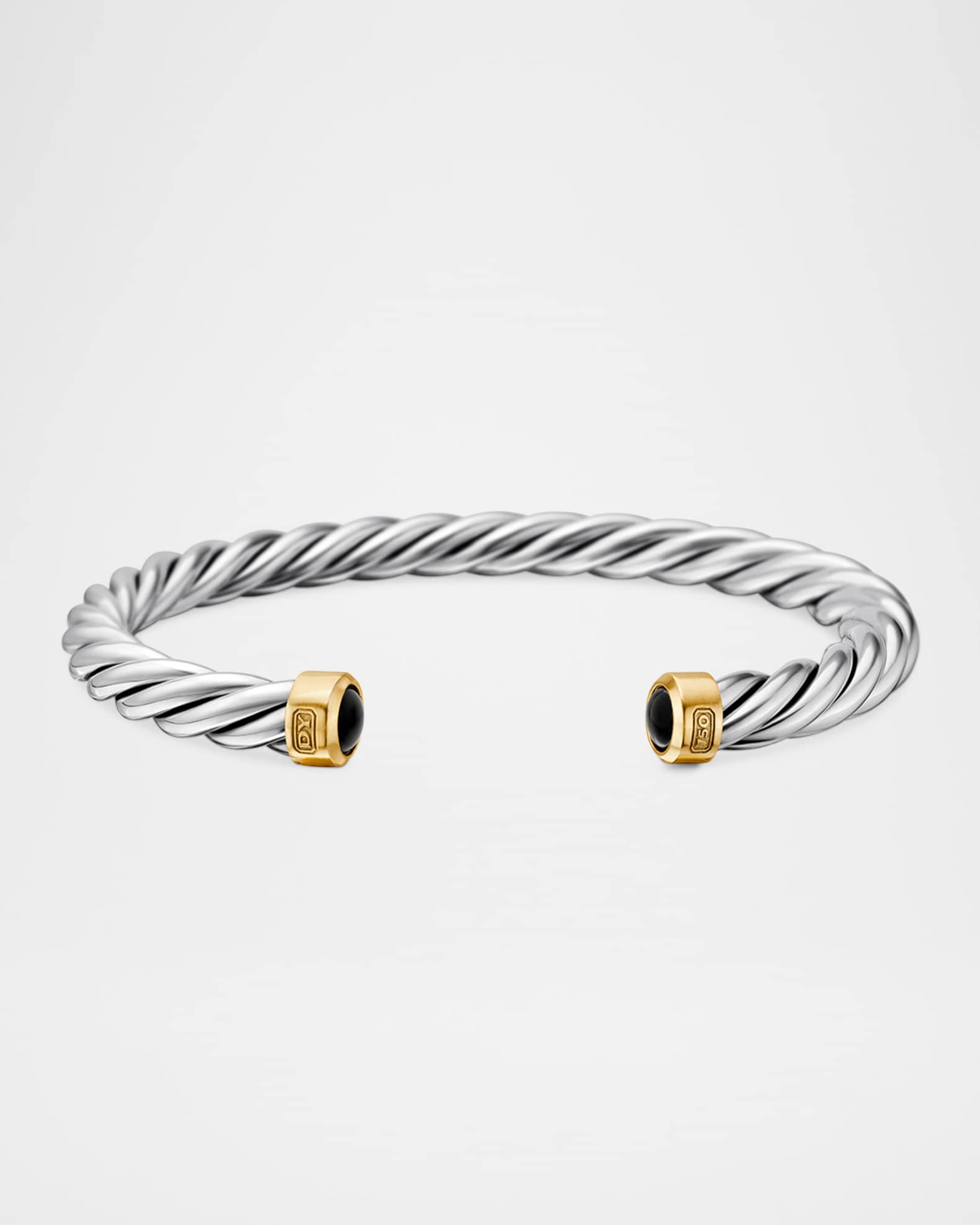 Men's Cable Cuff Bracelet in Silver, 6mm