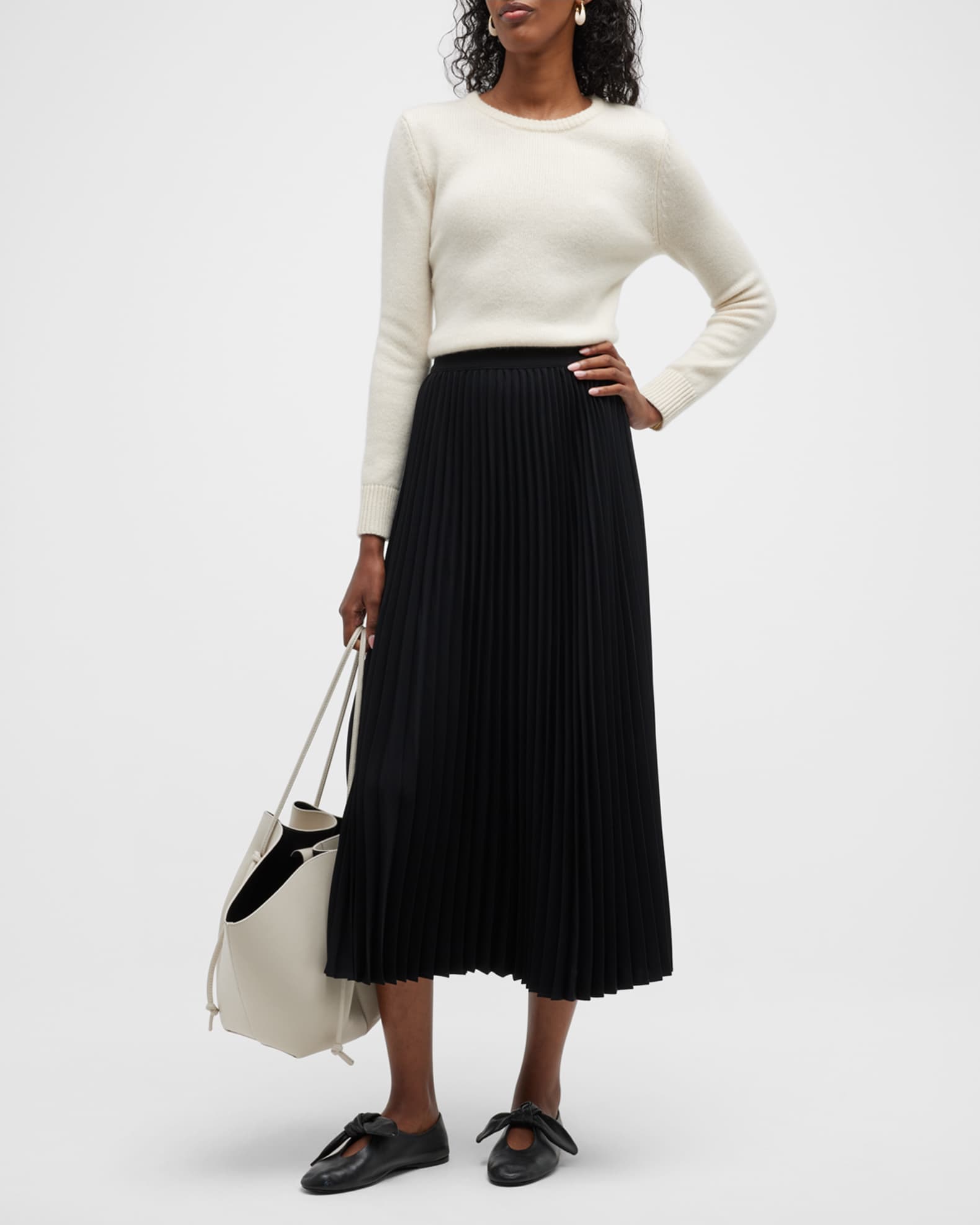Co Pleated Midi Skirt | Neiman Marcus