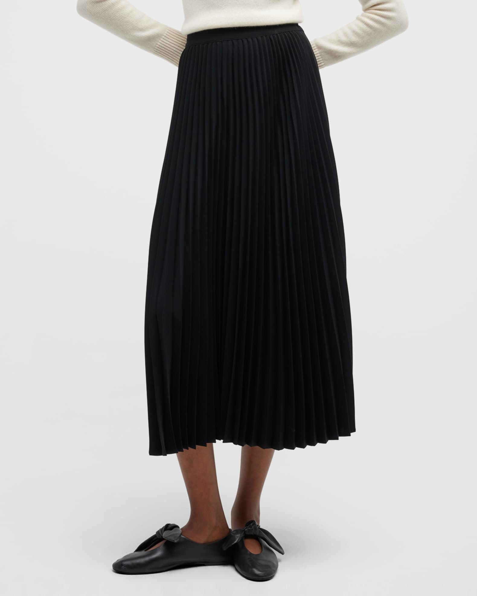 Co Pleated Midi Skirt | Neiman Marcus