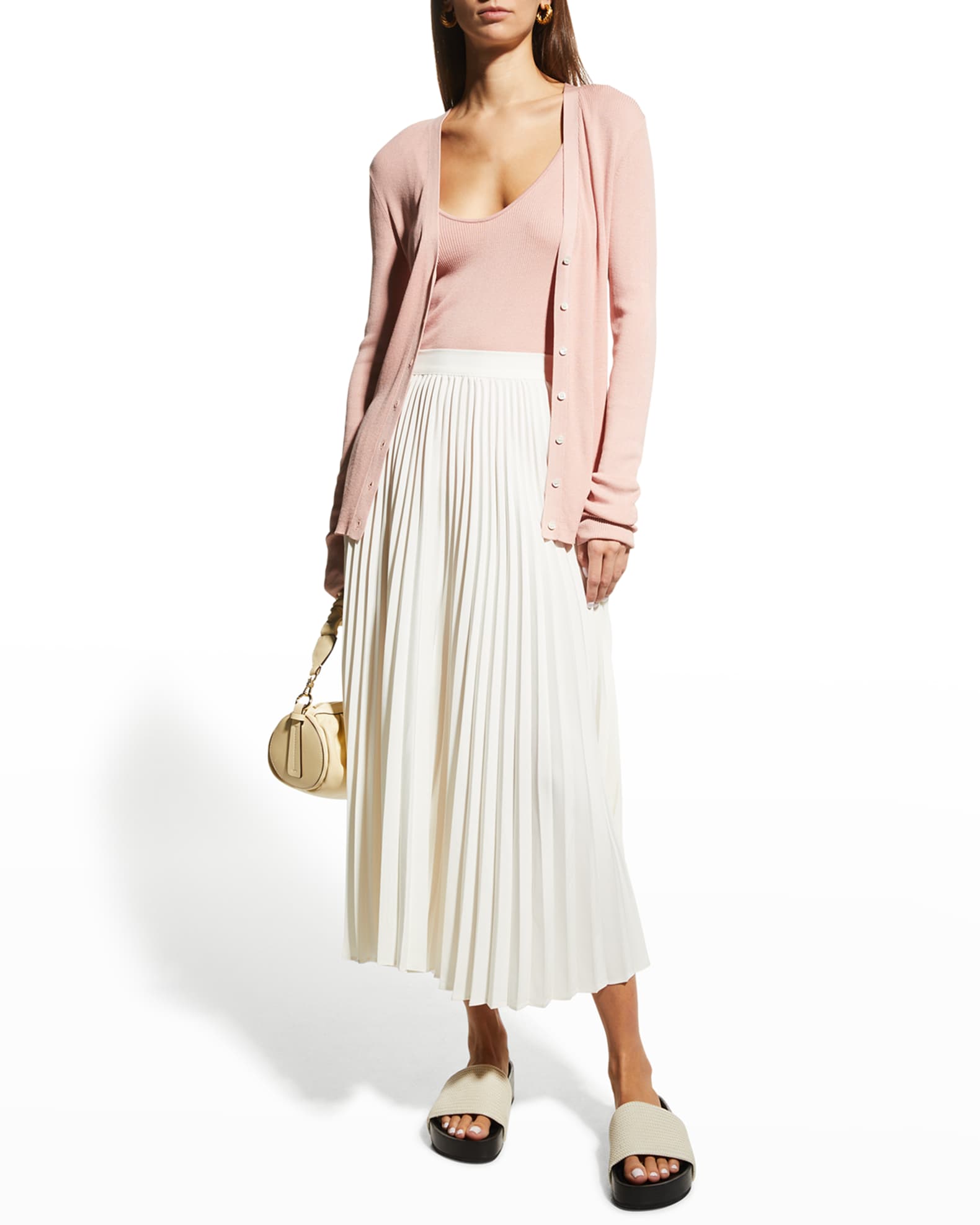 Co Pleated Midi Skirt | Neiman Marcus