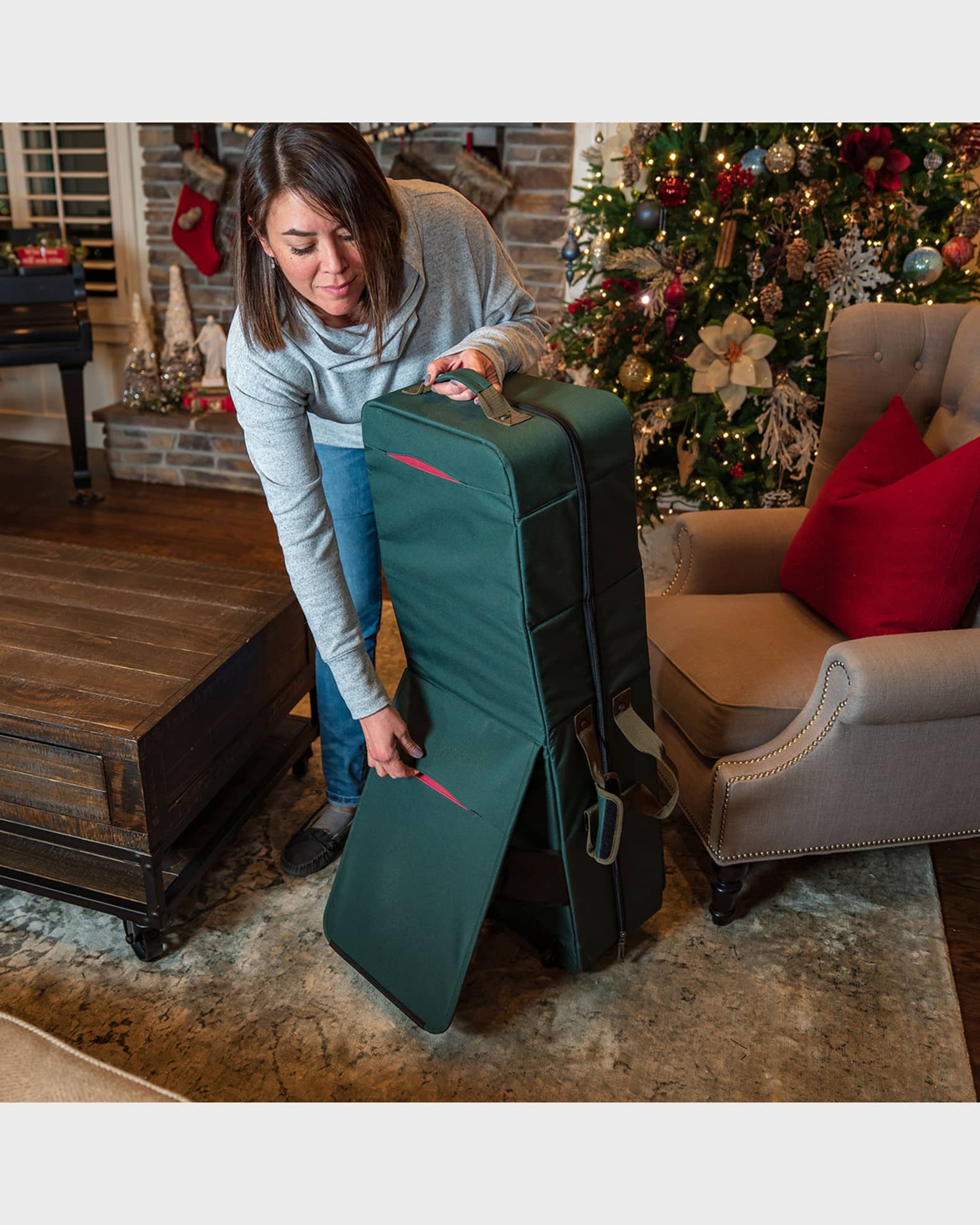 TreeKeeper Rolling Vertical Wrapping Paper Storage Container Neiman