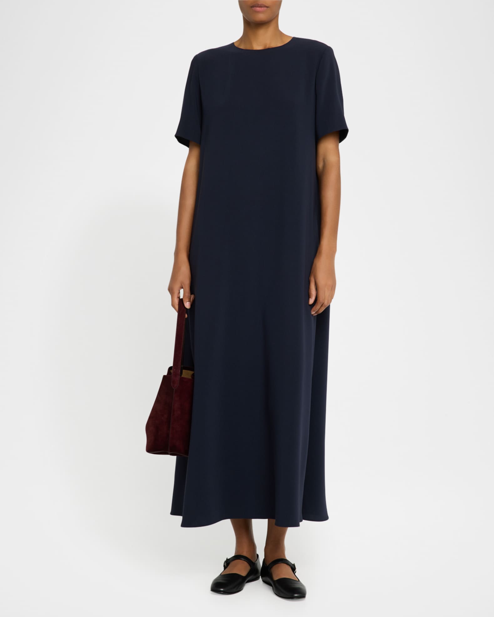 princess polly baby blue dress The Row Robi Maxi Dress - Navy