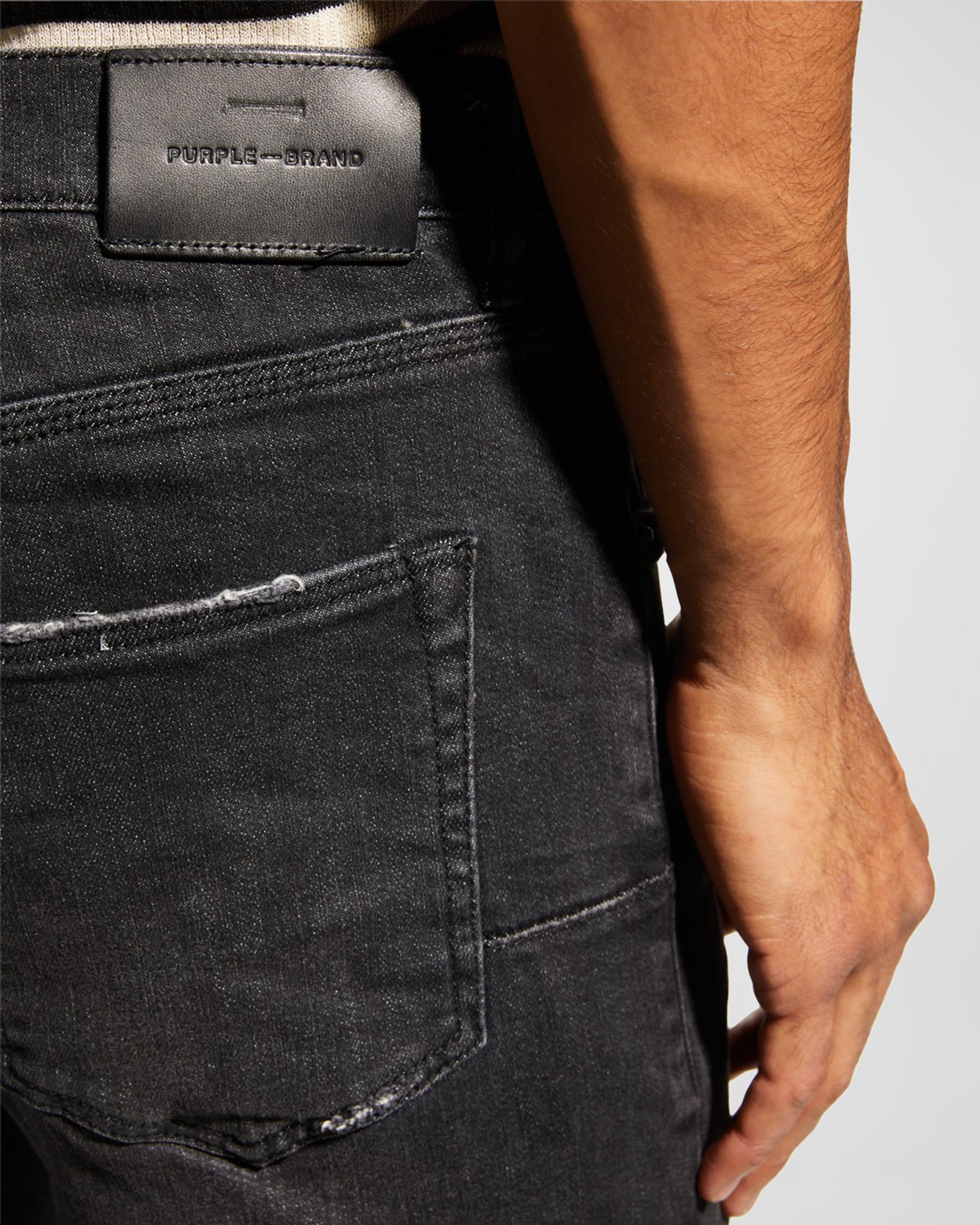 PURPLE Men's Slim-Fit Distressed Low-Rise Skinny Jeans | Neiman Marcus