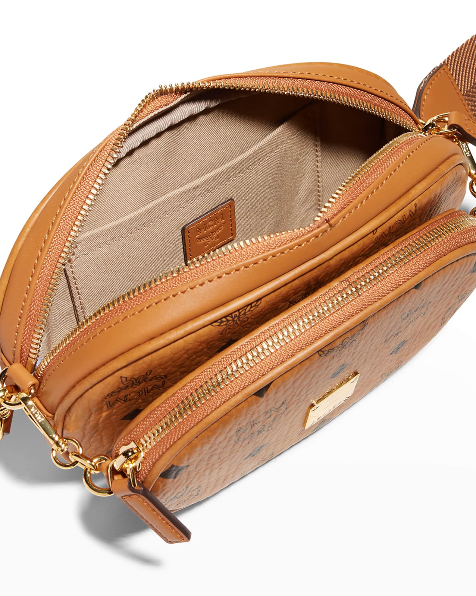 MCM Essential Visetos Original Crossbody Bag Neiman Marcus