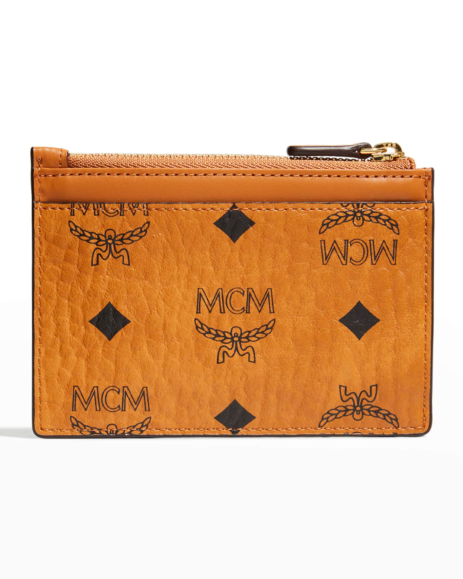 Mcm Patricia Mini Visetos Card Case Wallet