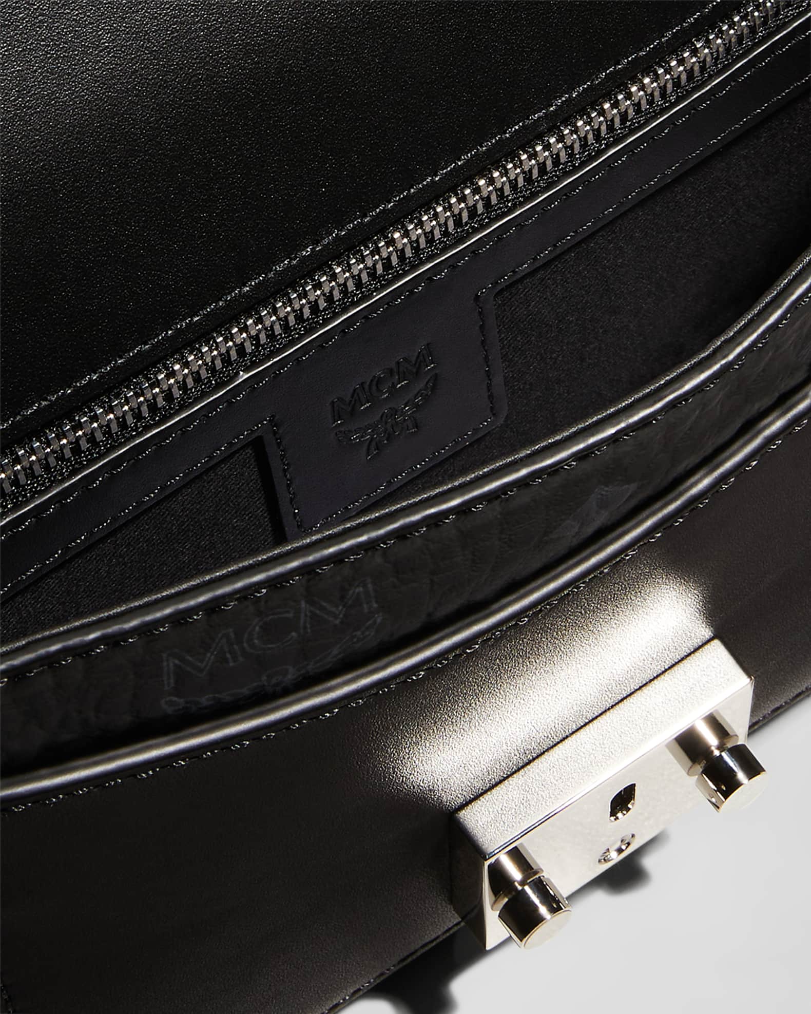 Millie Visetos Logo Leather Crossbody Bag Neiman Marcus