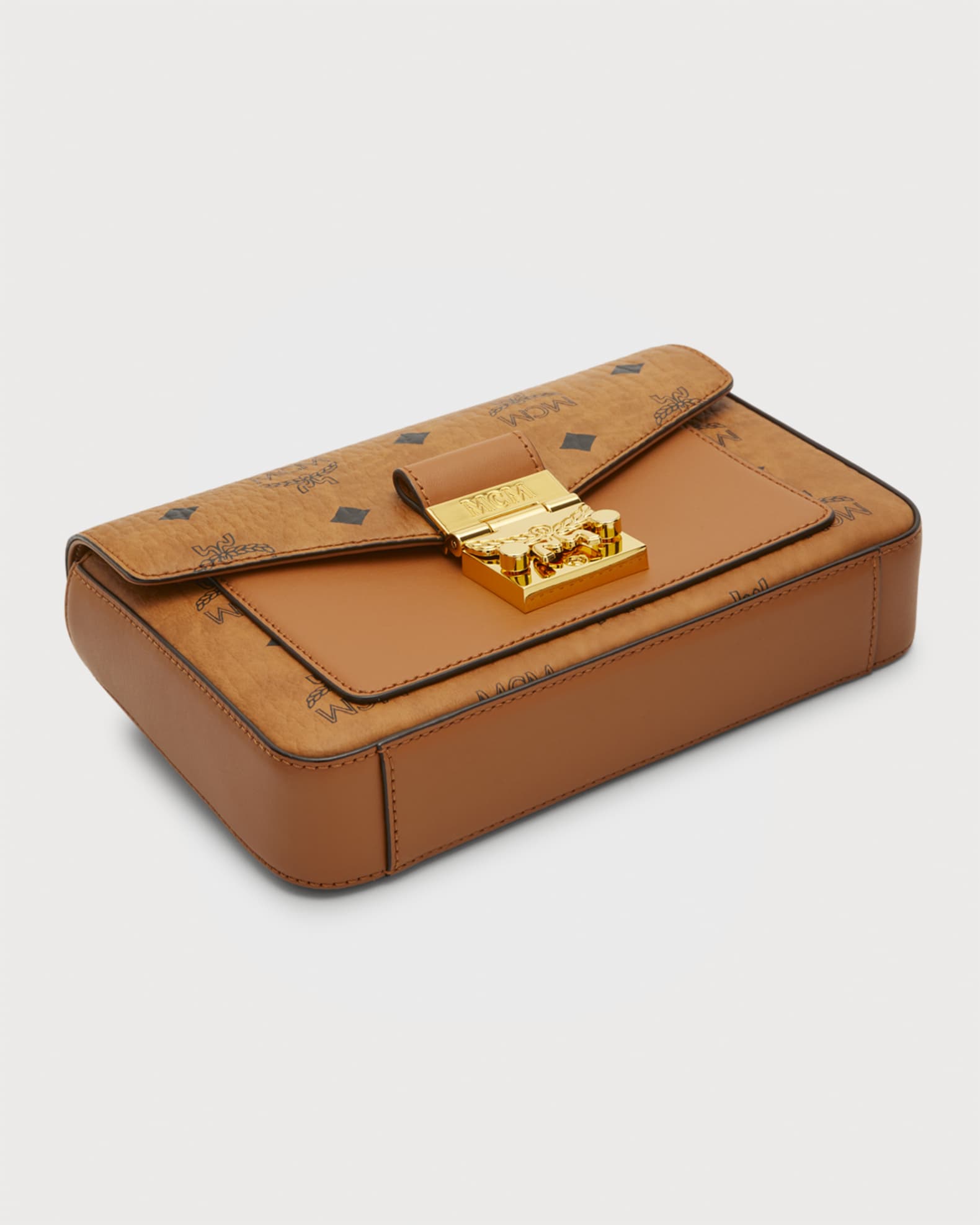Millie Visetos Logo Leather Crossbody Bag 1