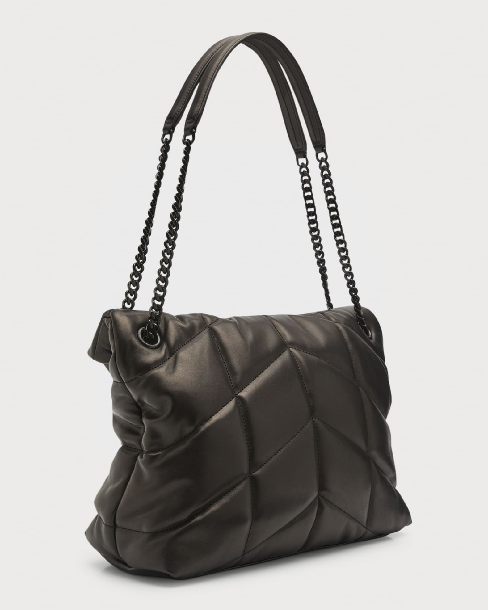 ショルダーバッグ・ポシェット LOULOU PUFFER LEATHER SHOULDER BAG WITH L MONOGRAM Saint Laurent Lou Puffer Small YSL Shoulder Bag in Quilted