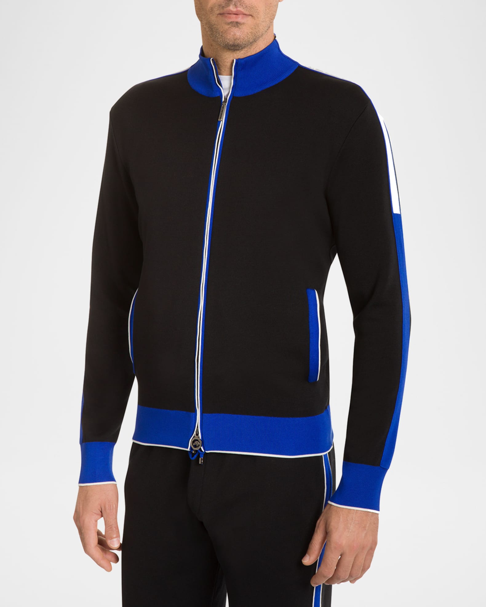 Knit jogging suit blouson by STEFANO RICCI