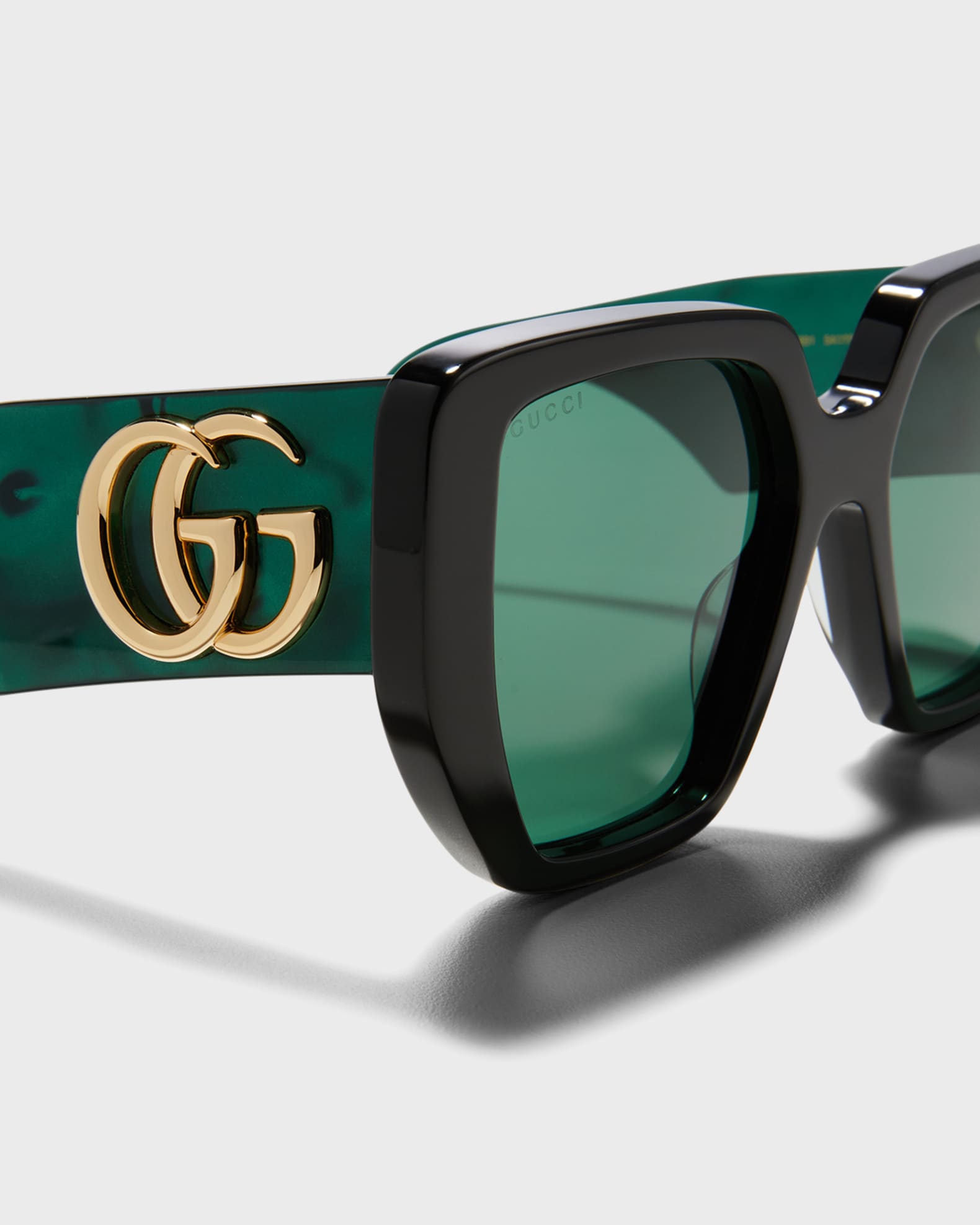 gucci oversized square acetate sunglasses