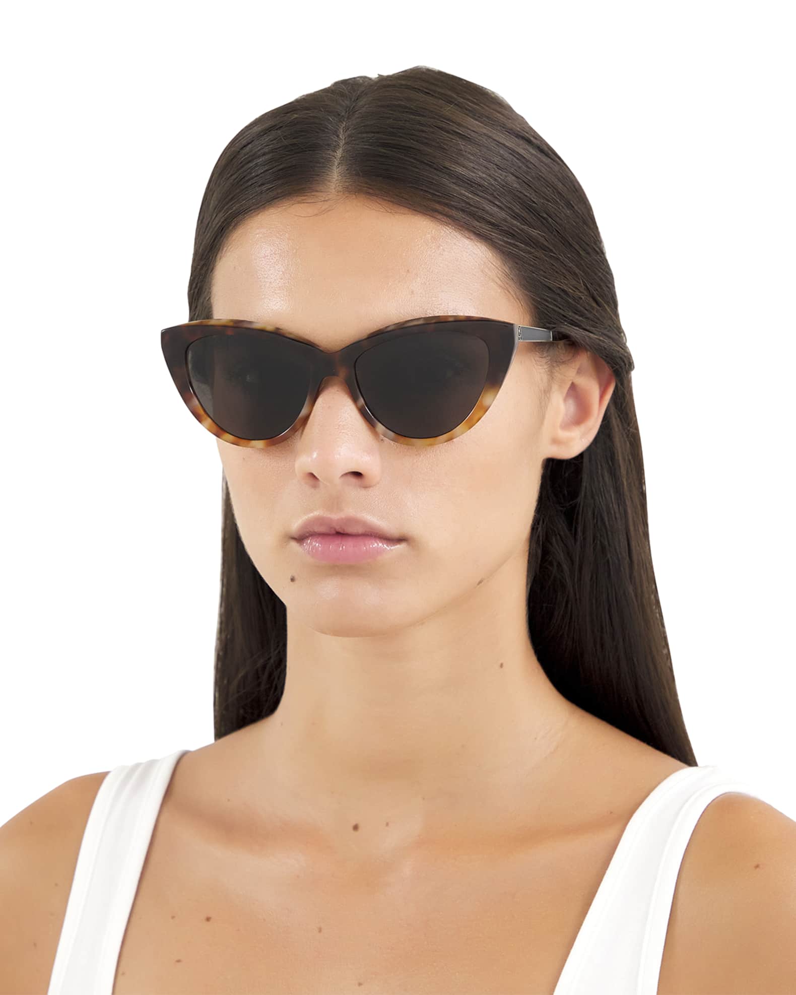 Saint Laurent YSL Acetate CatEye Sunglasses Neiman Marcus