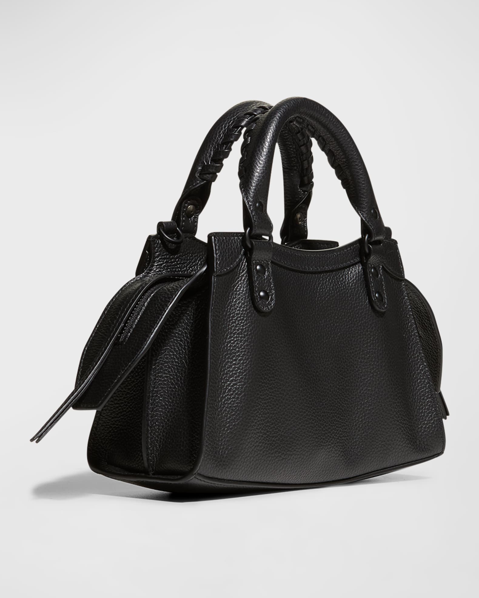 Balenciaga Neo Classic City Mini Pebbled Leather Satchel Bag | Neiman ...