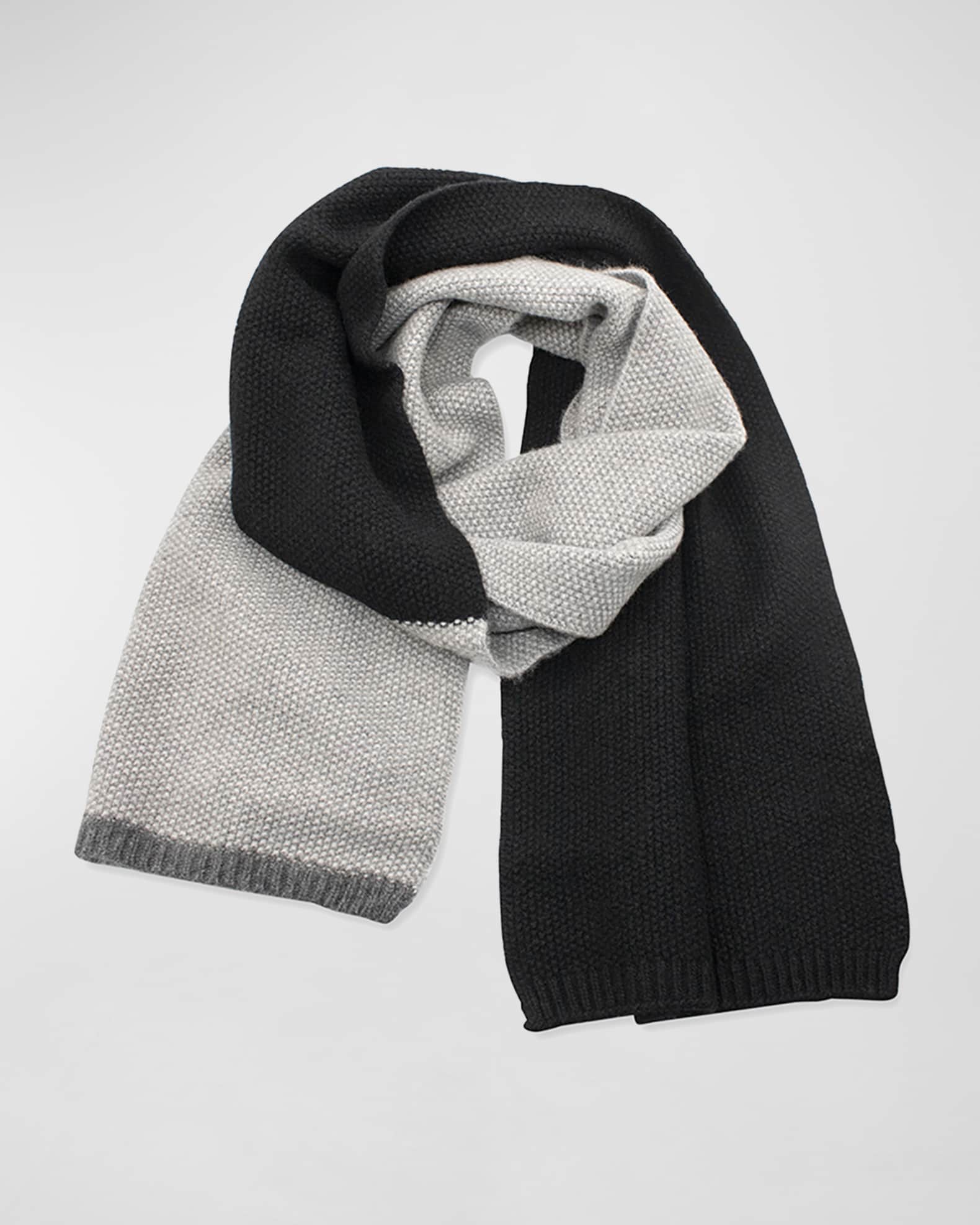 Portolano Men's Colorblock Cashmere Scarf