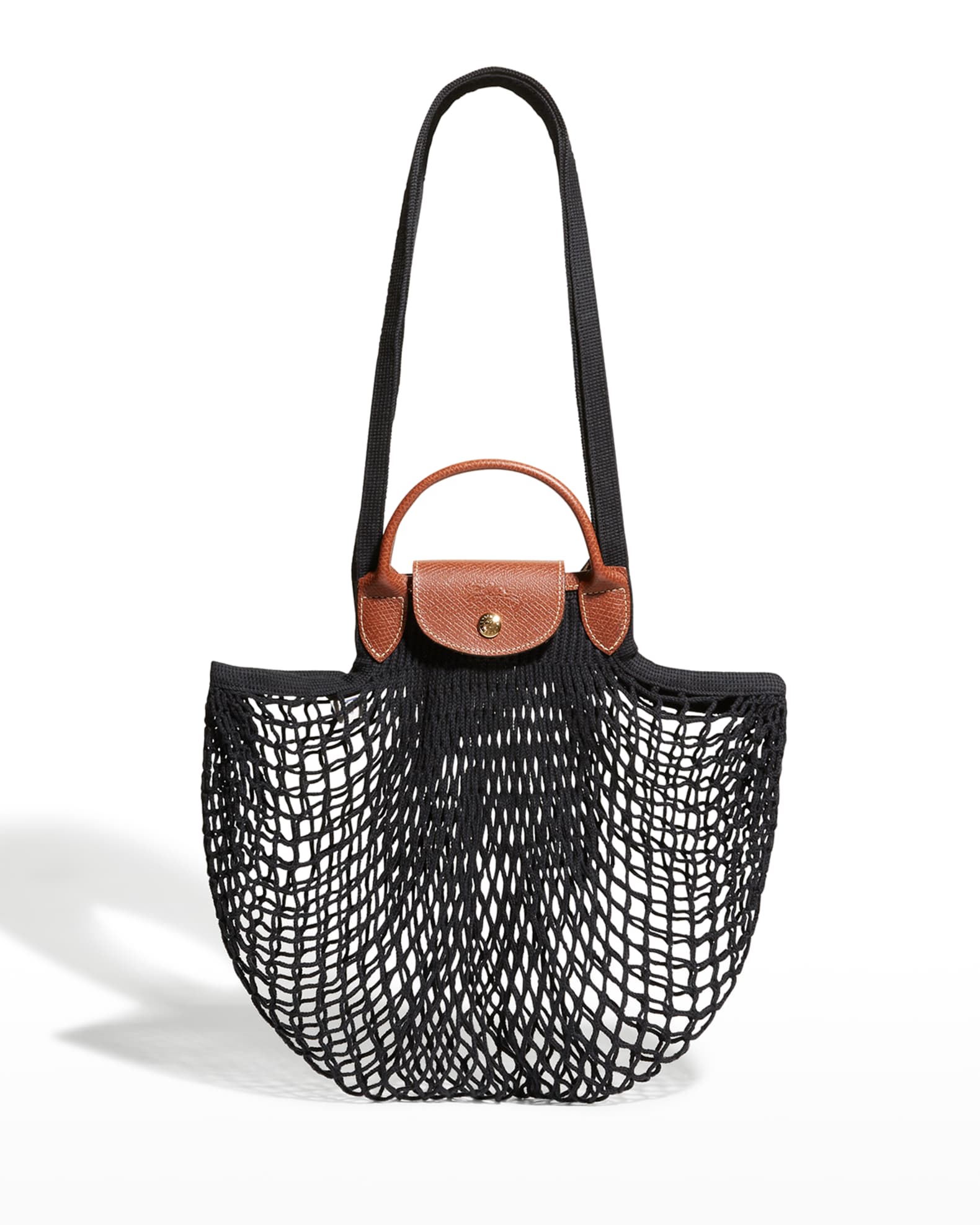 Longchamp Filet Cotton Net Shoulder Tote Bag | Neiman Marcus