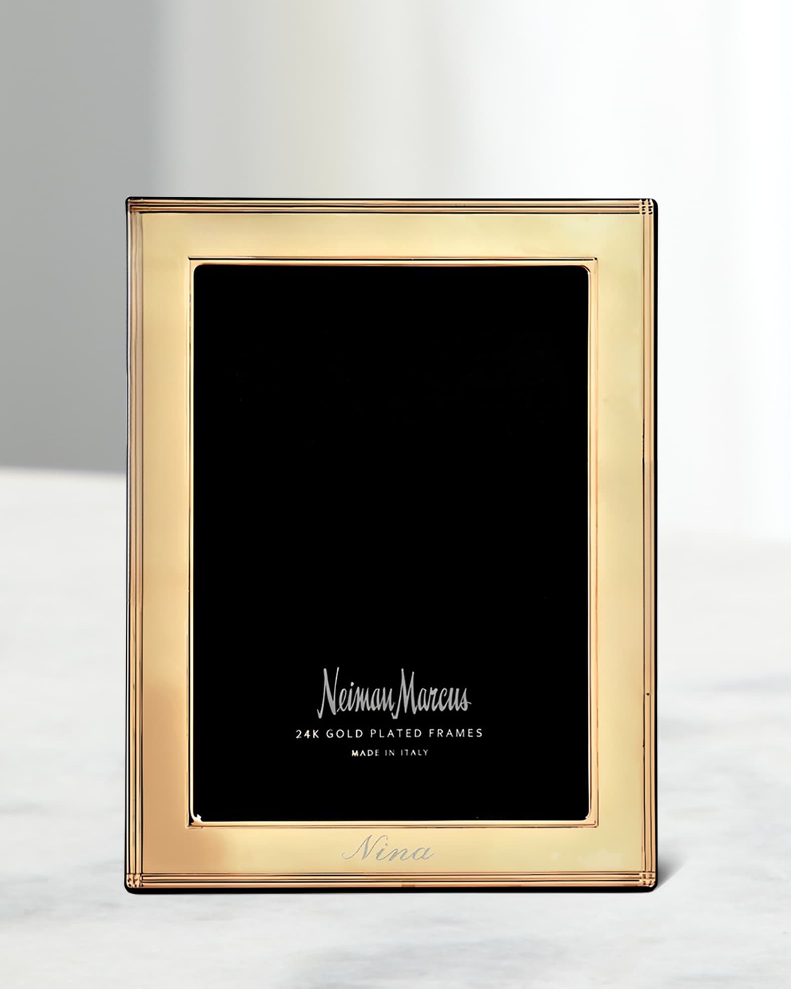 Madison 24K Gold-Plated Personalized Picture Frame, 4x6 | Neiman Marcus