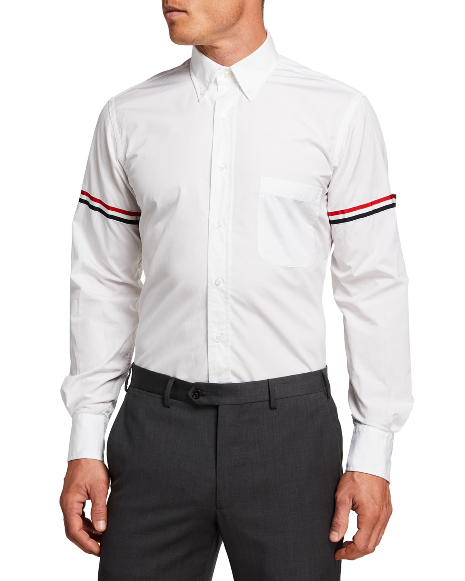 Men's Classic Oxford Sport Shirt w/ Arm Bands 0