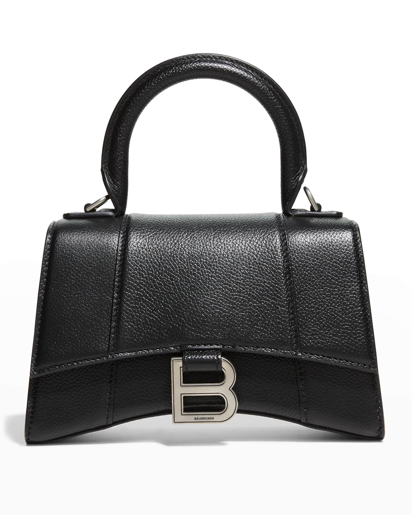 Balenciaga Hourglass XS Grained Leather Top-Handle Bag | Neiman Marcus