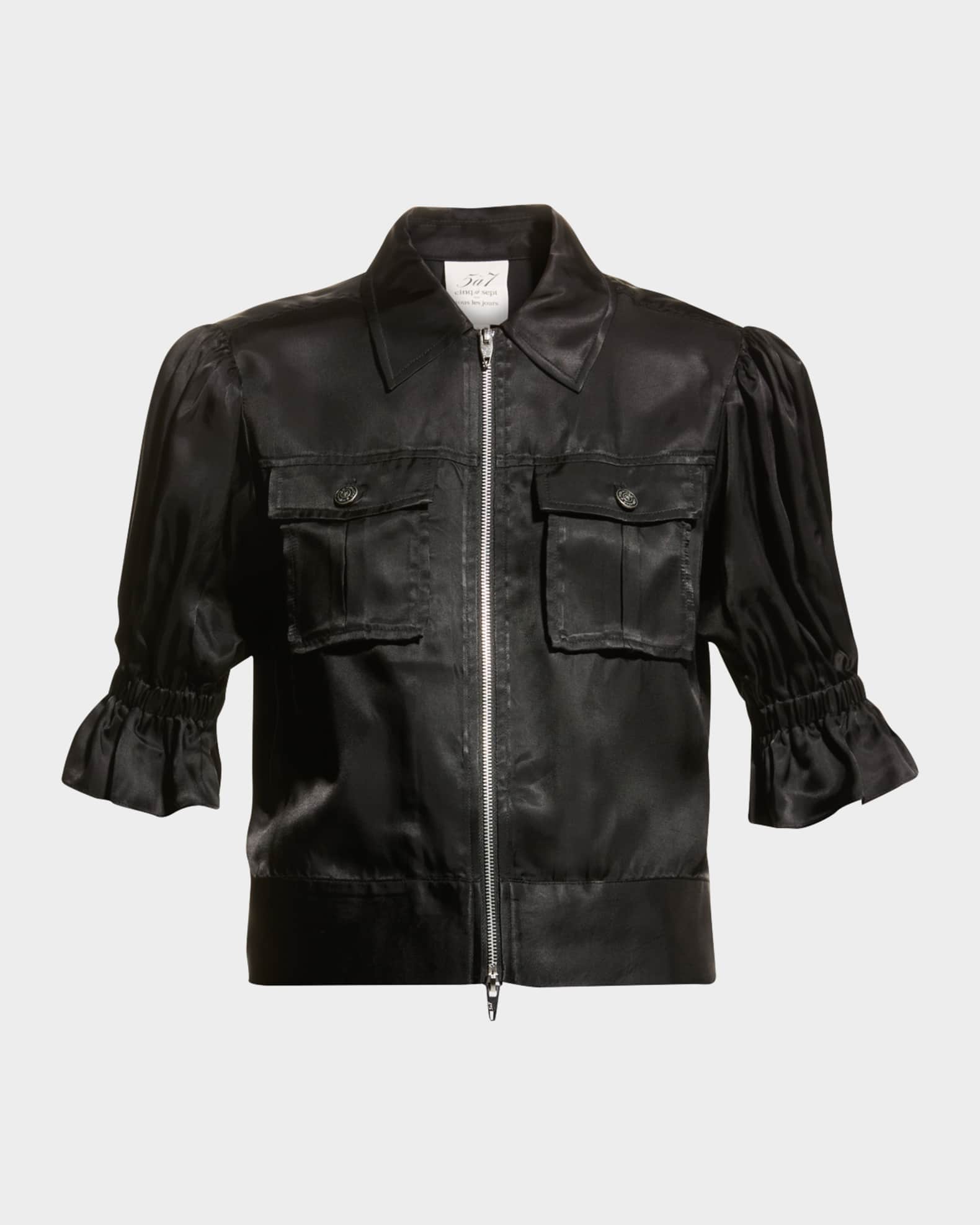 Holly Short-Sleeve Sateen Jacket 0