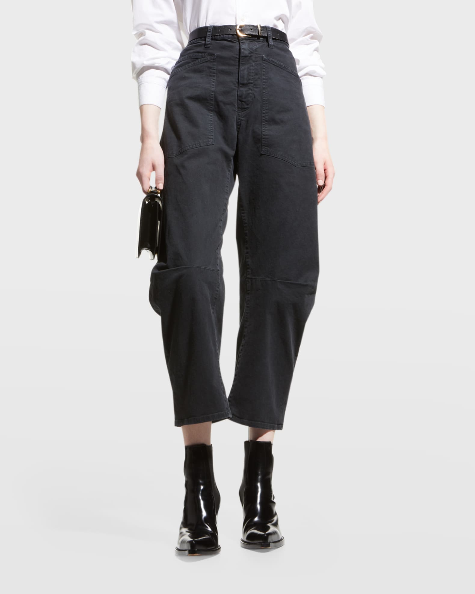 Shon Mid-Rise Cropped Pants 1