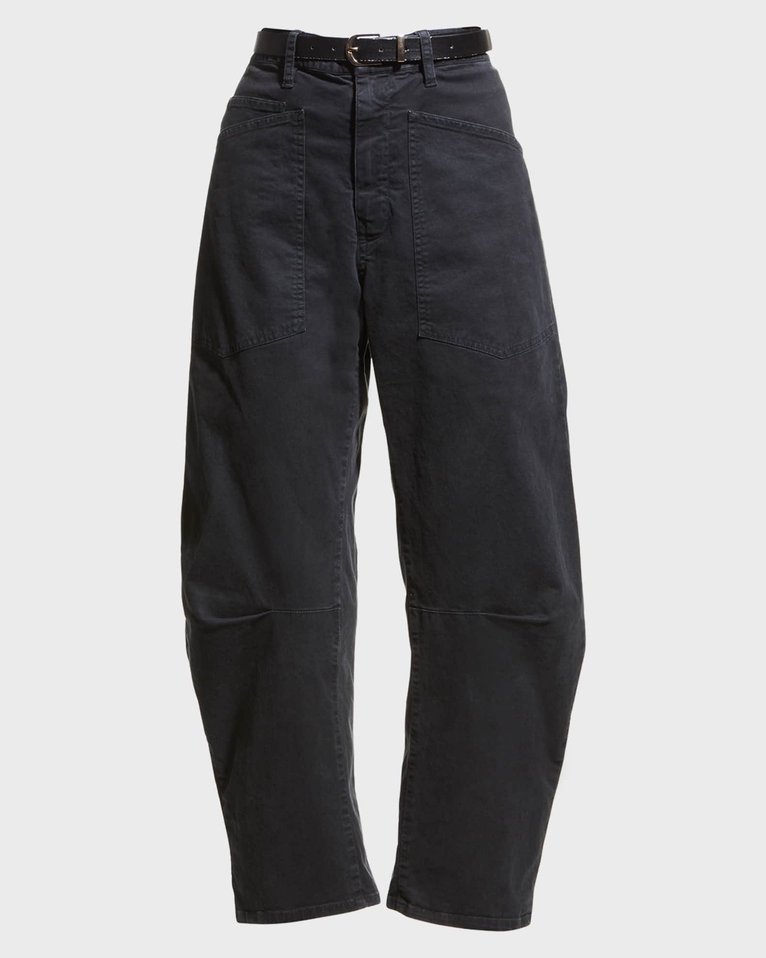 Shon Mid-Rise Cropped Pants 0