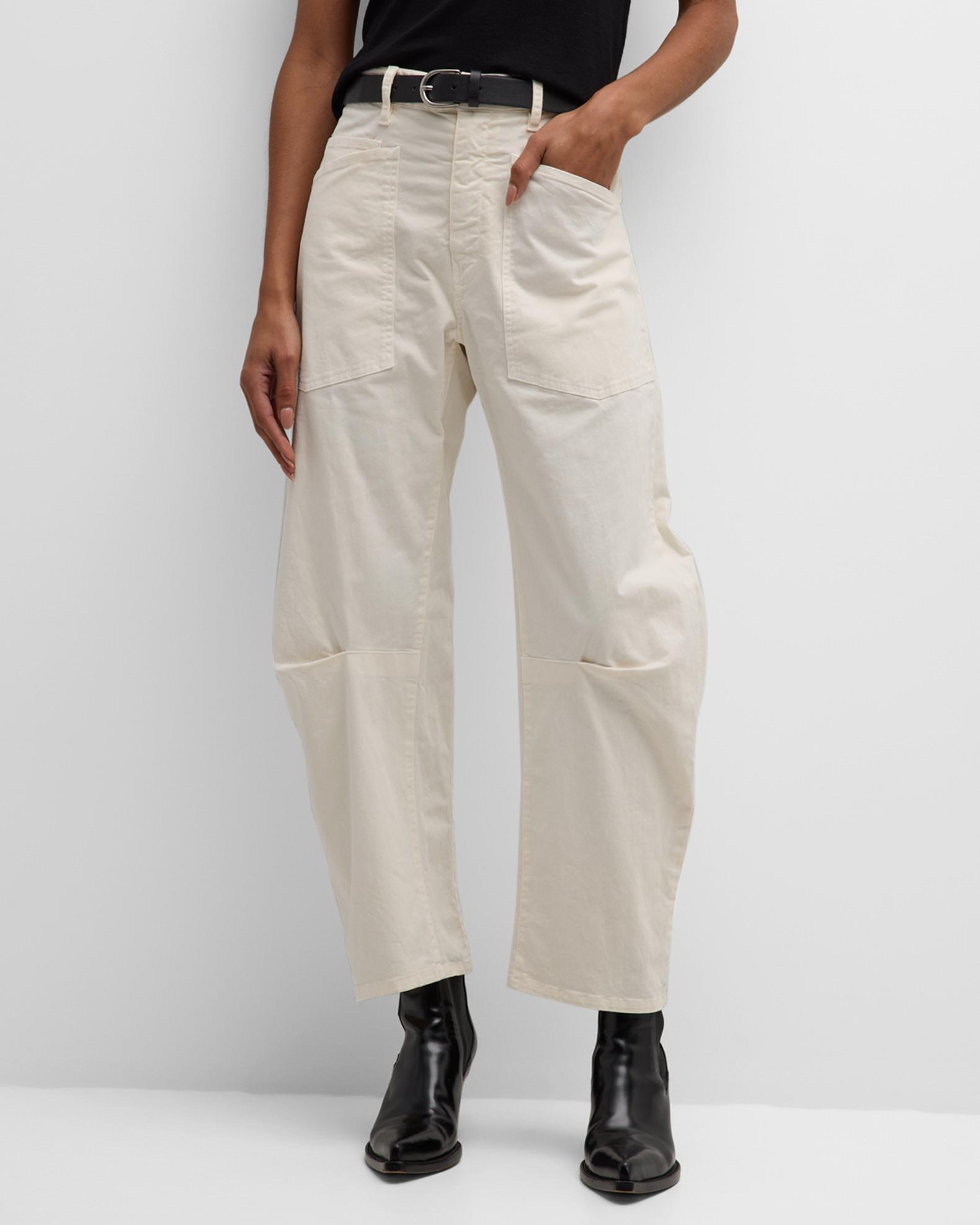 Nili Lotan Shon Mid-Rise Cropped Pants | Neiman Marcus