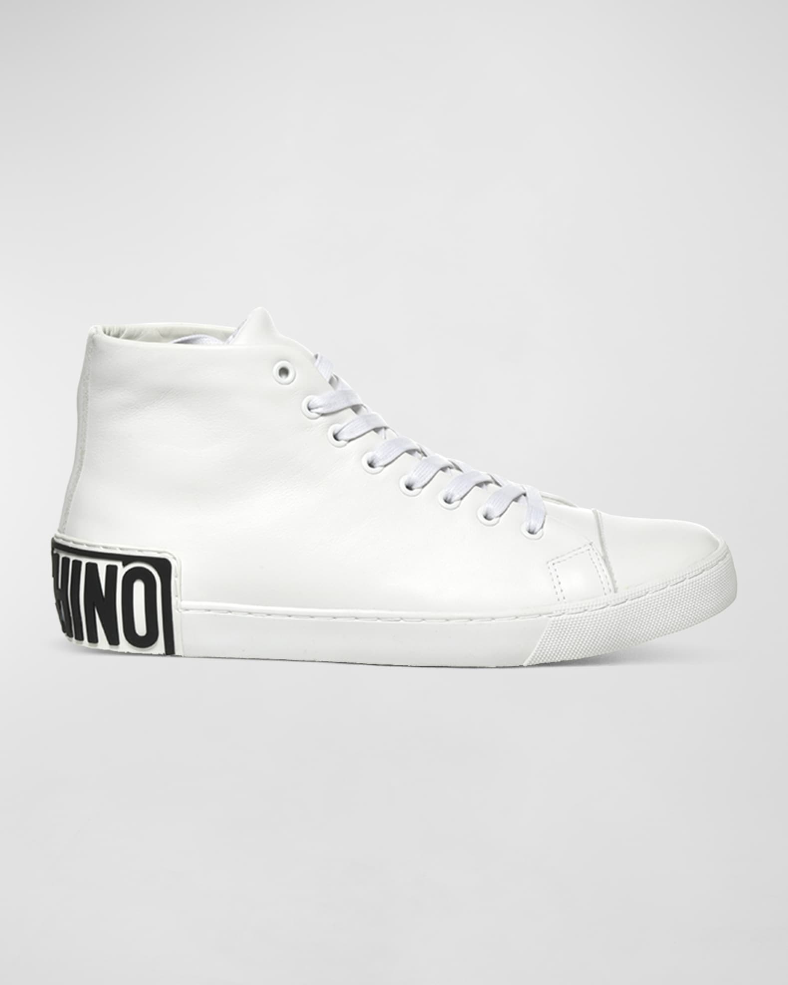 Moschino Kids logo-studded ballerina shoes - White