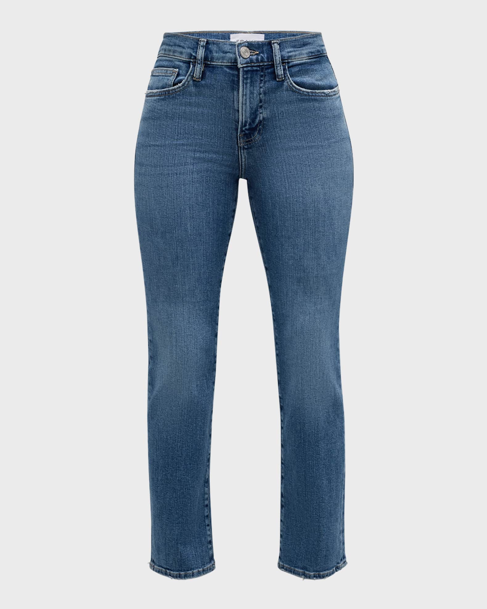 Le High Straight Ankle Jeans 0