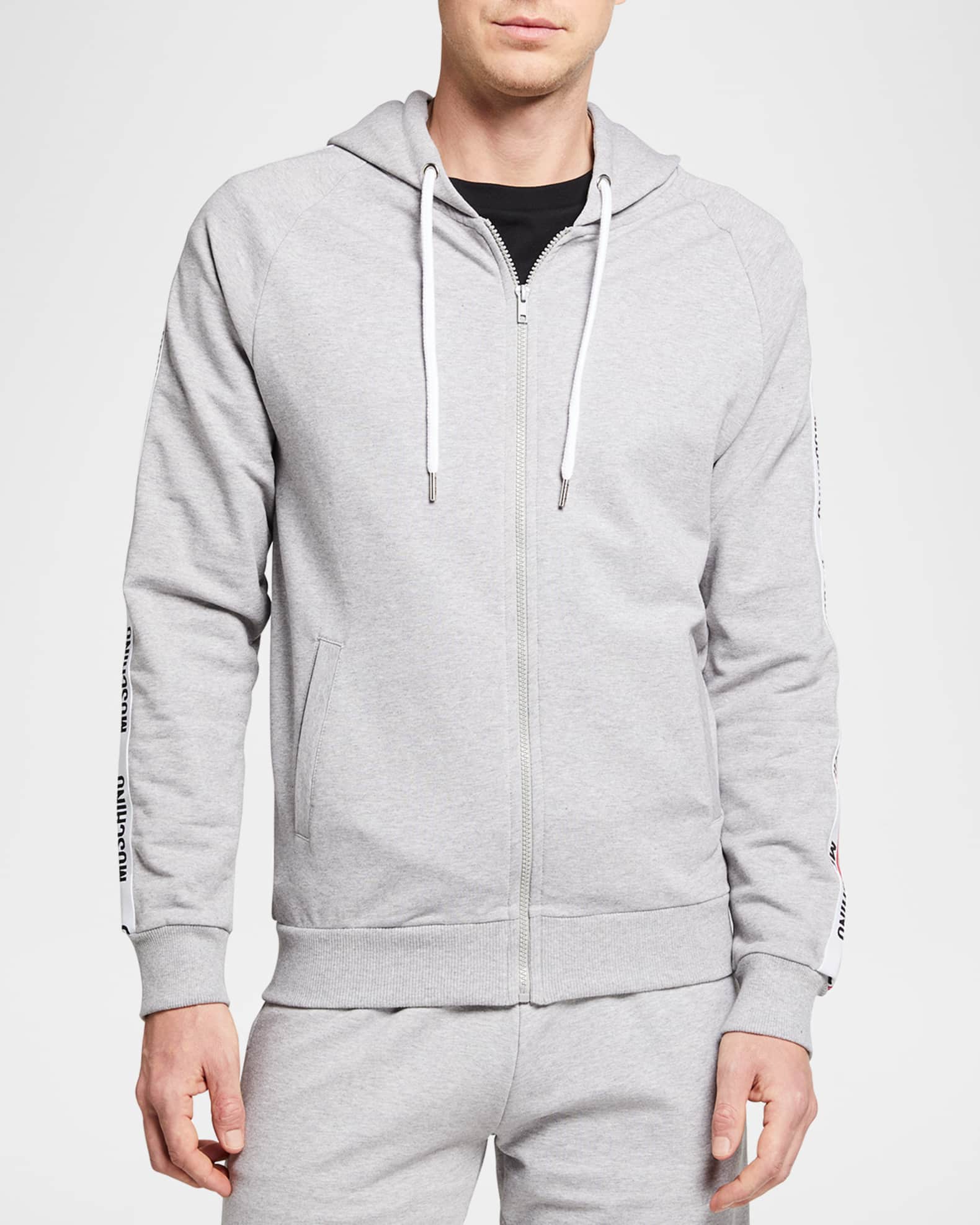 Men's Full-Zip Hoodie with Logo Taping 1