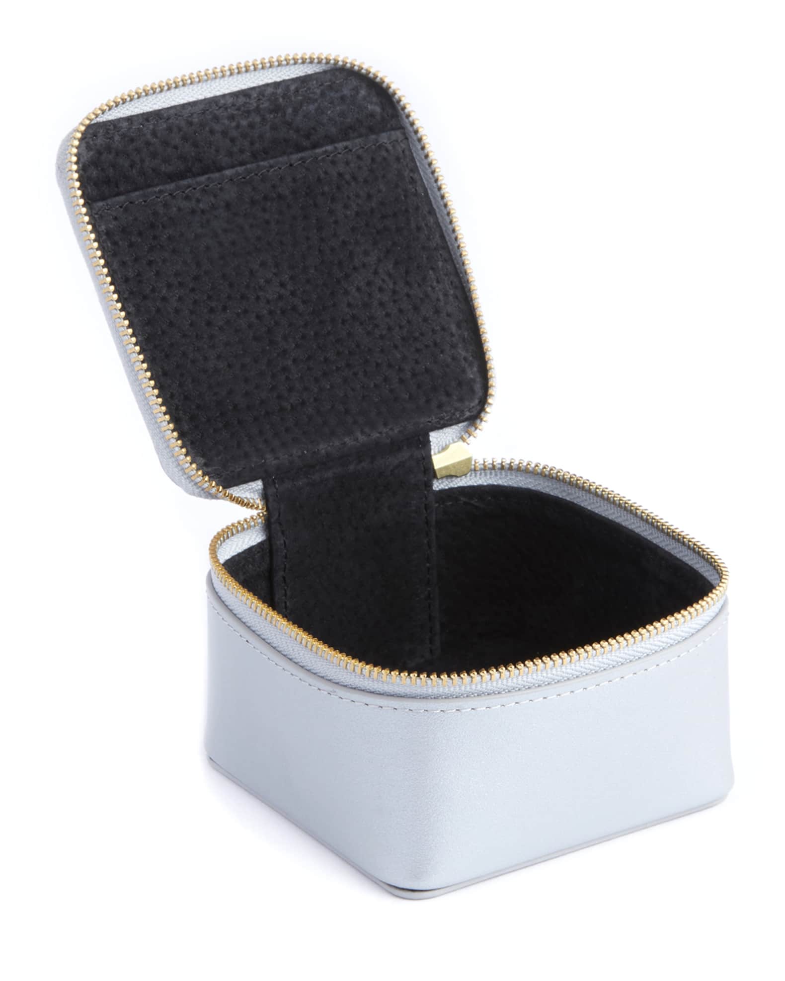 Monogrammed Leather Jewelry Trinket Case 0