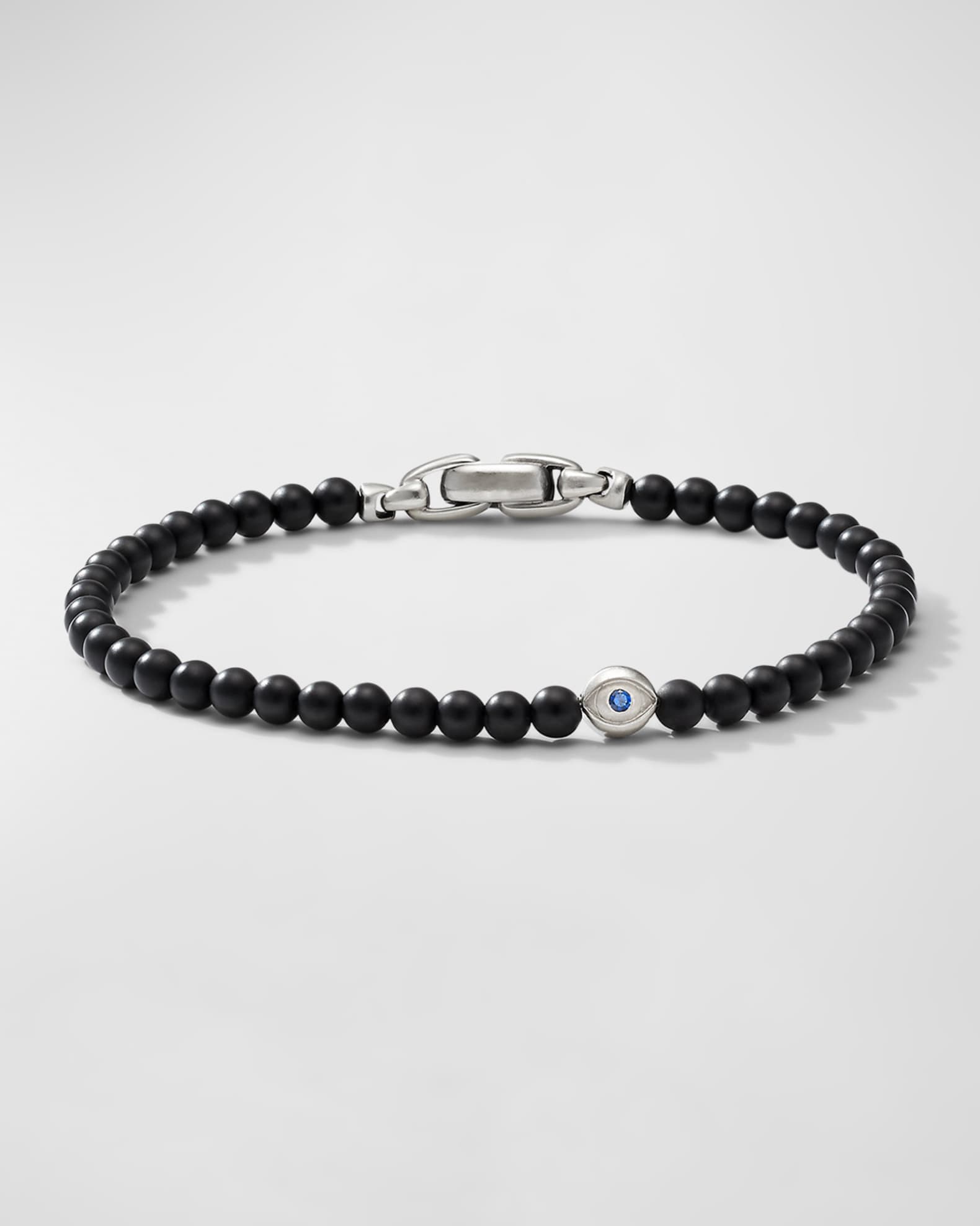 4mm Men's Spiritual Bead Evil Eye Bracelet 0