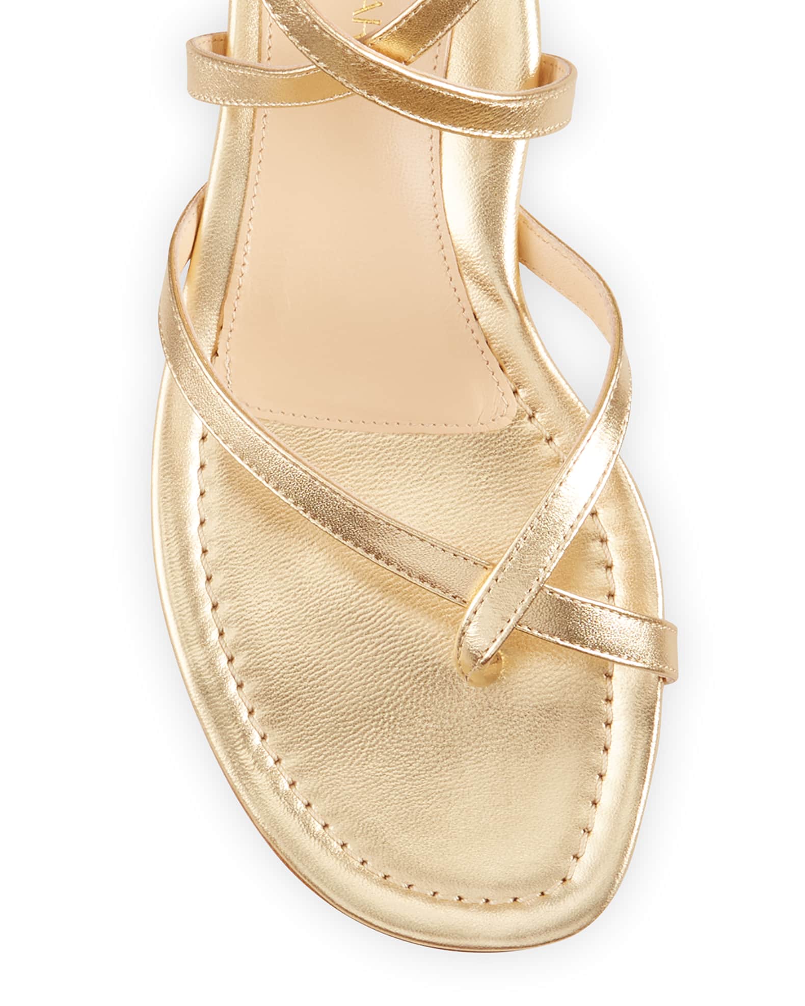 Marion Parke Harvey Calfskin Flat Gladiator Sandals | Neiman Marcus