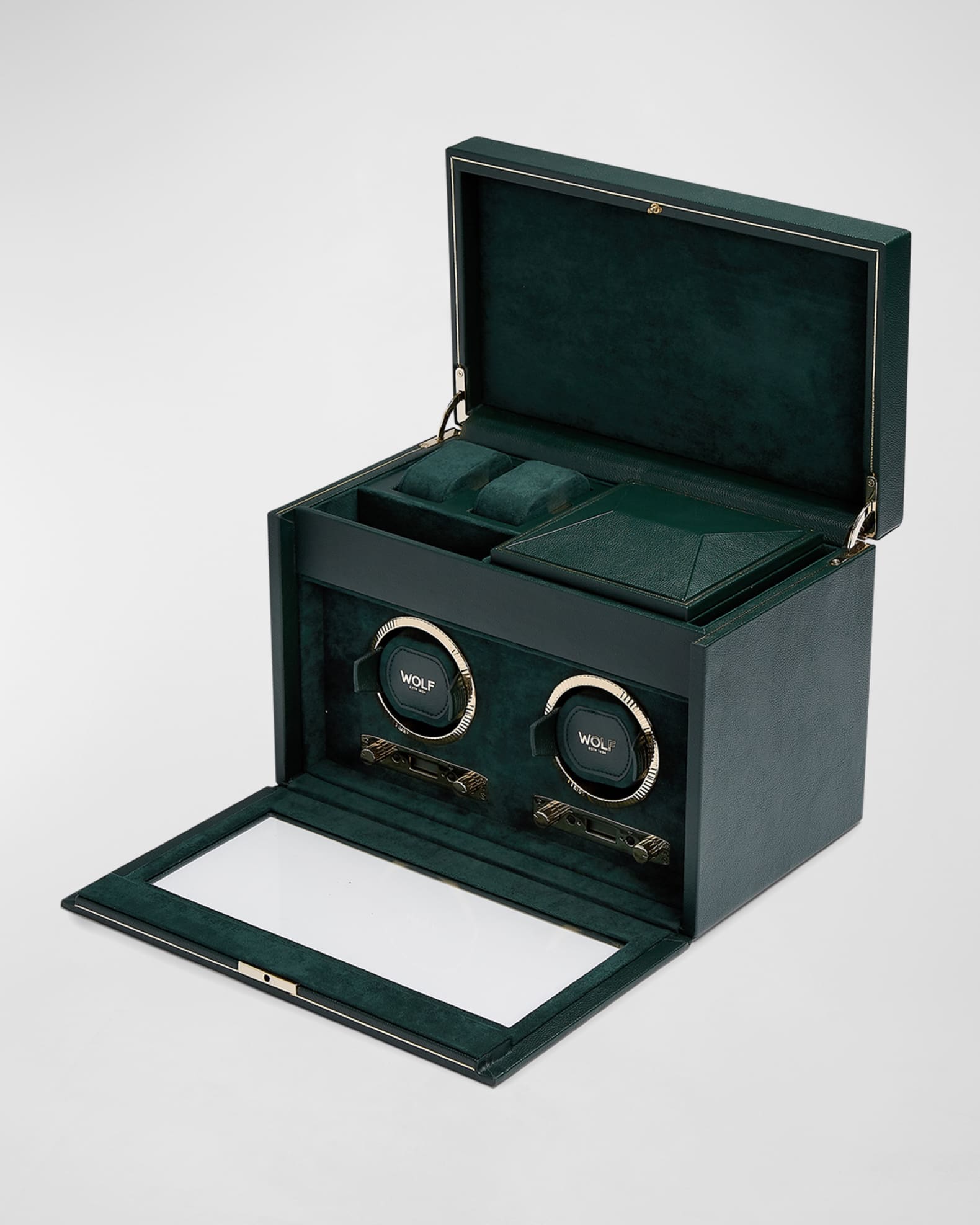 British Racing Double Watch Winder with Storage 1