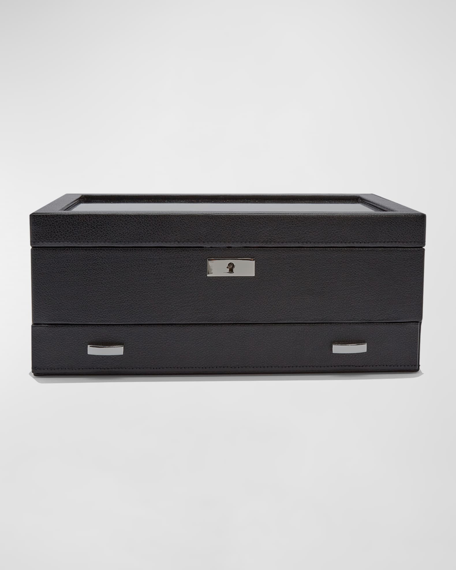 Roadster 10-Piece Watch Box with Drawer 0