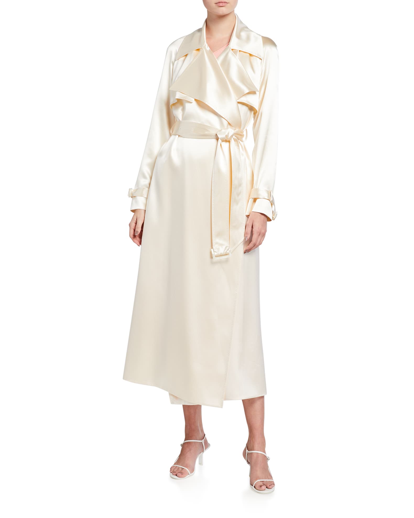 Belted Satin Trench Coat and Matching Items | Neiman Marcus