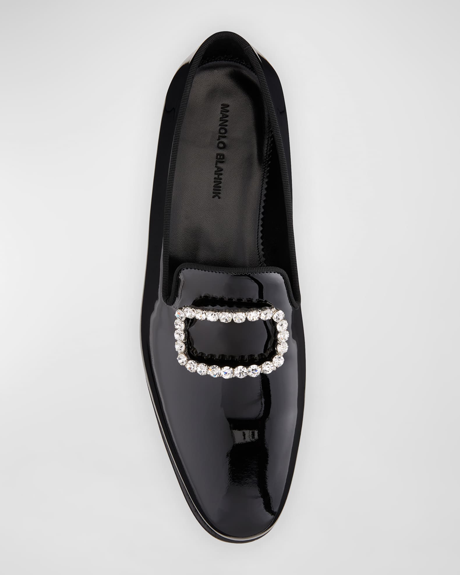 Men's Beau Brummell Mariocc Patent Crystal Buckle Slippers 1