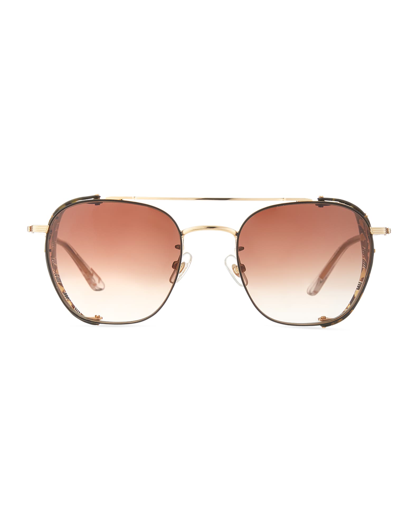 Earhart 24K Gold-Plated Metal Aviator Sunglasses 1