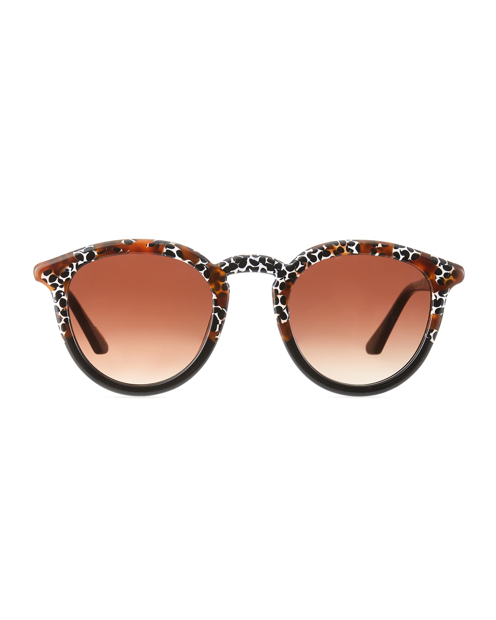 KREWE Collins Round Acetate Sunglasses Neiman Marcus