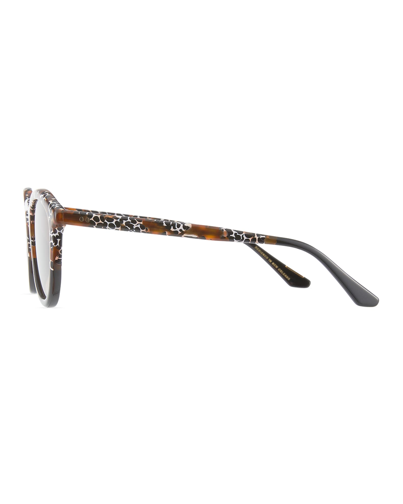 KREWE Collins Round Acetate Sunglasses Neiman Marcus