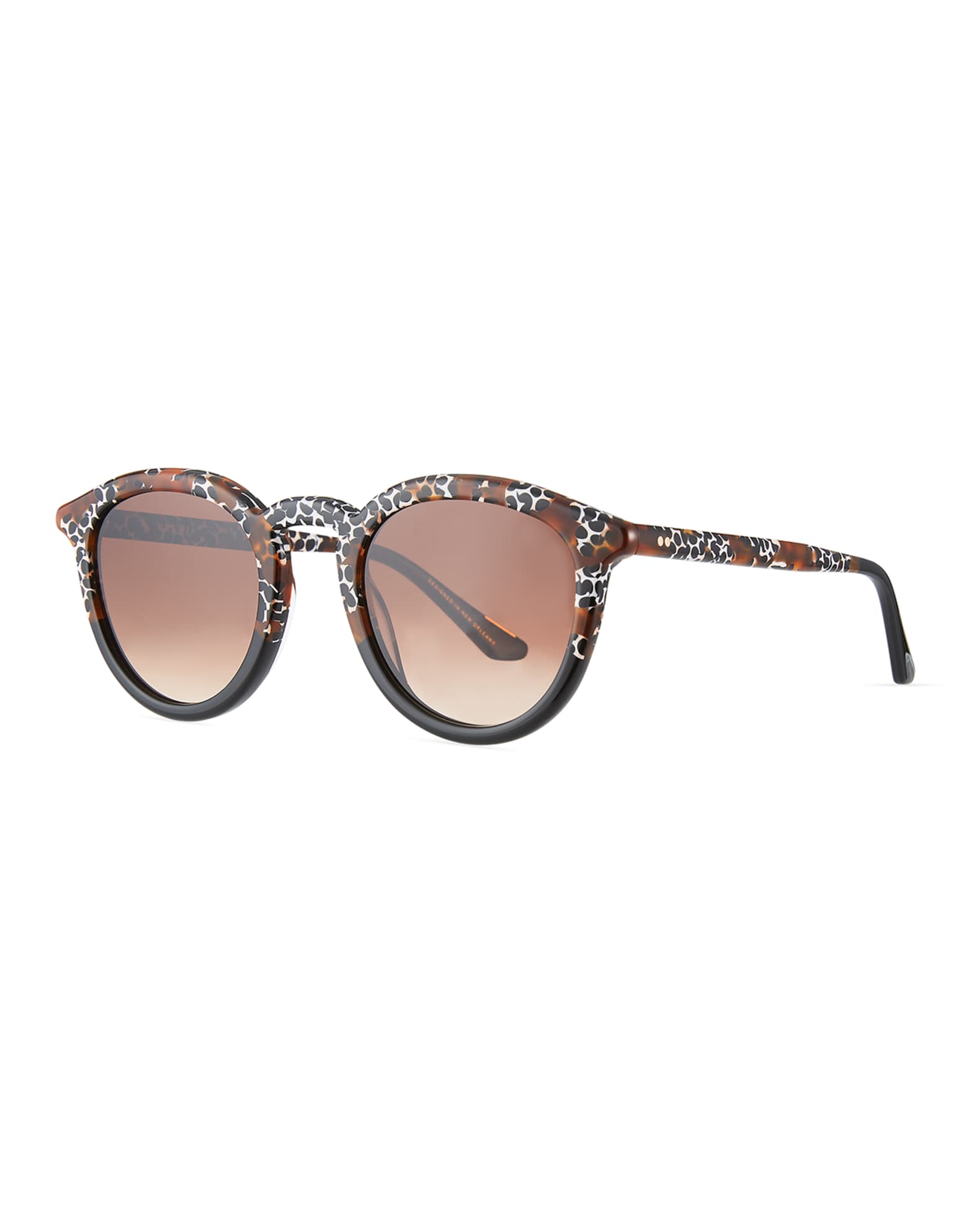 KREWE Collins Round Acetate Sunglasses Neiman Marcus