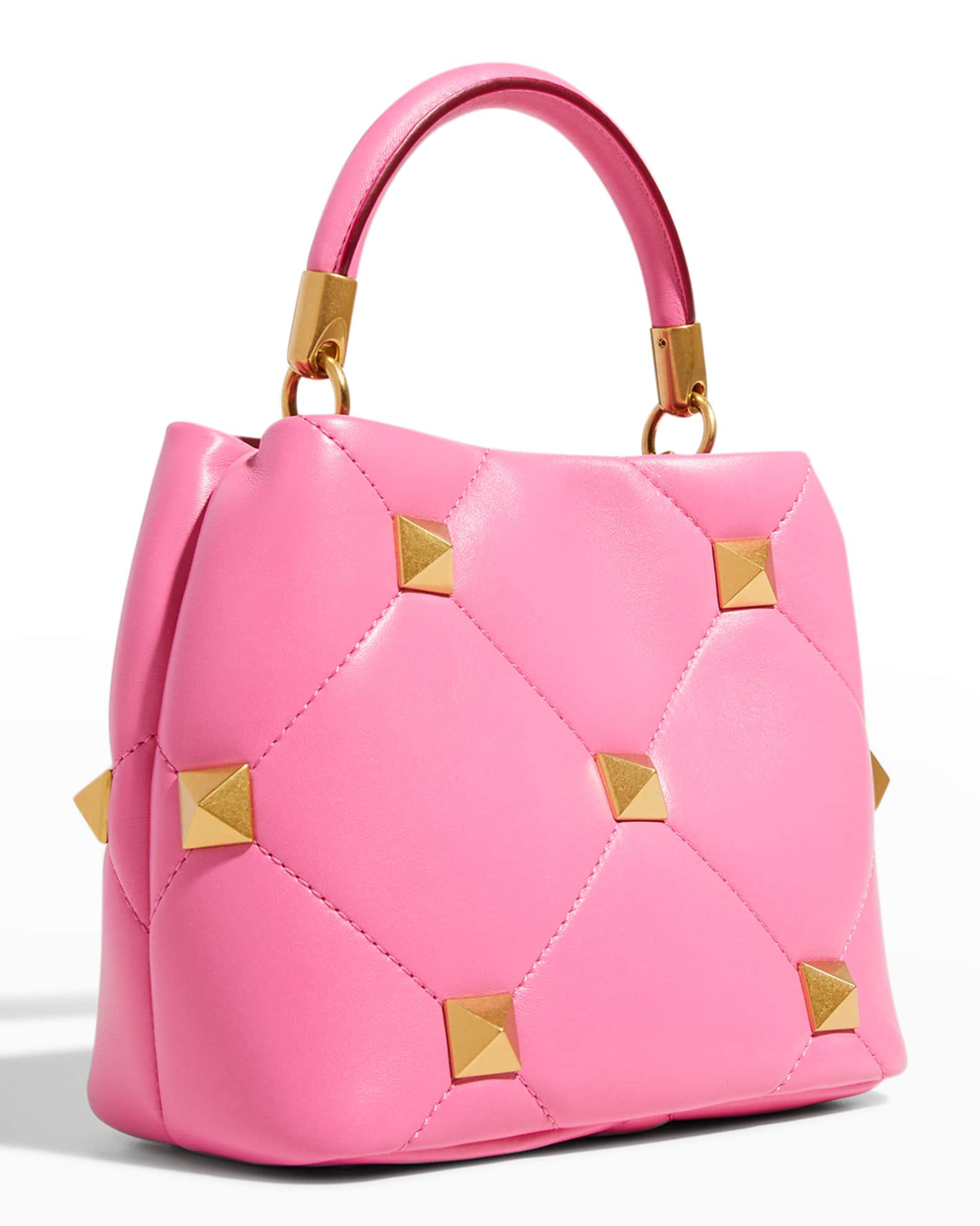 Valentino Garavani Roman Stud Small Quilted TopHandle Bag Neiman Marcus