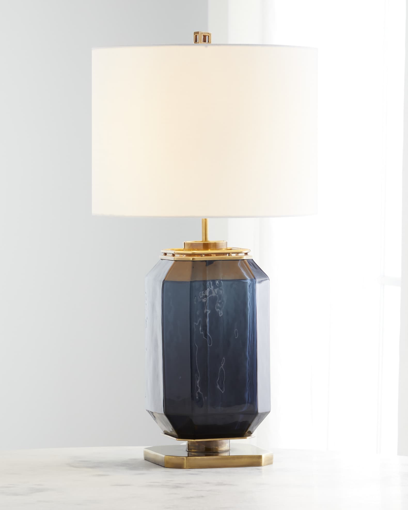 Navy blue glass lamp online