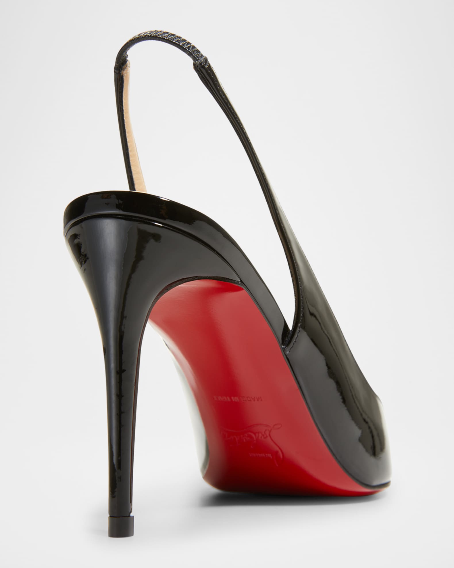 Christian Louboutin Kate Sling Patent Calfskin Red Sole Pumps | Neiman ...