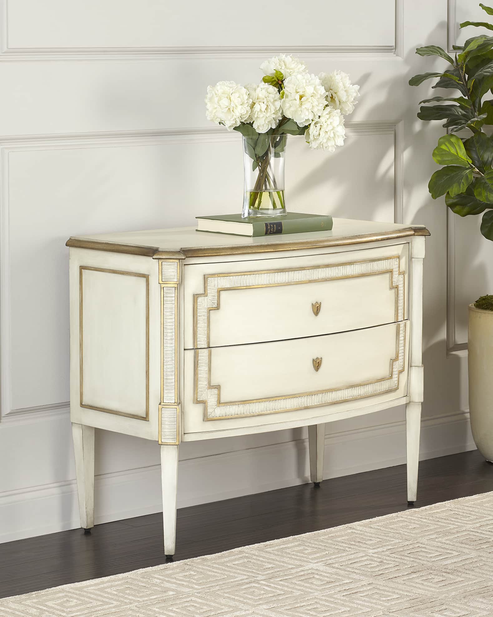 John-Richard Collection Corsini Nightstand with Push-Open Drawers