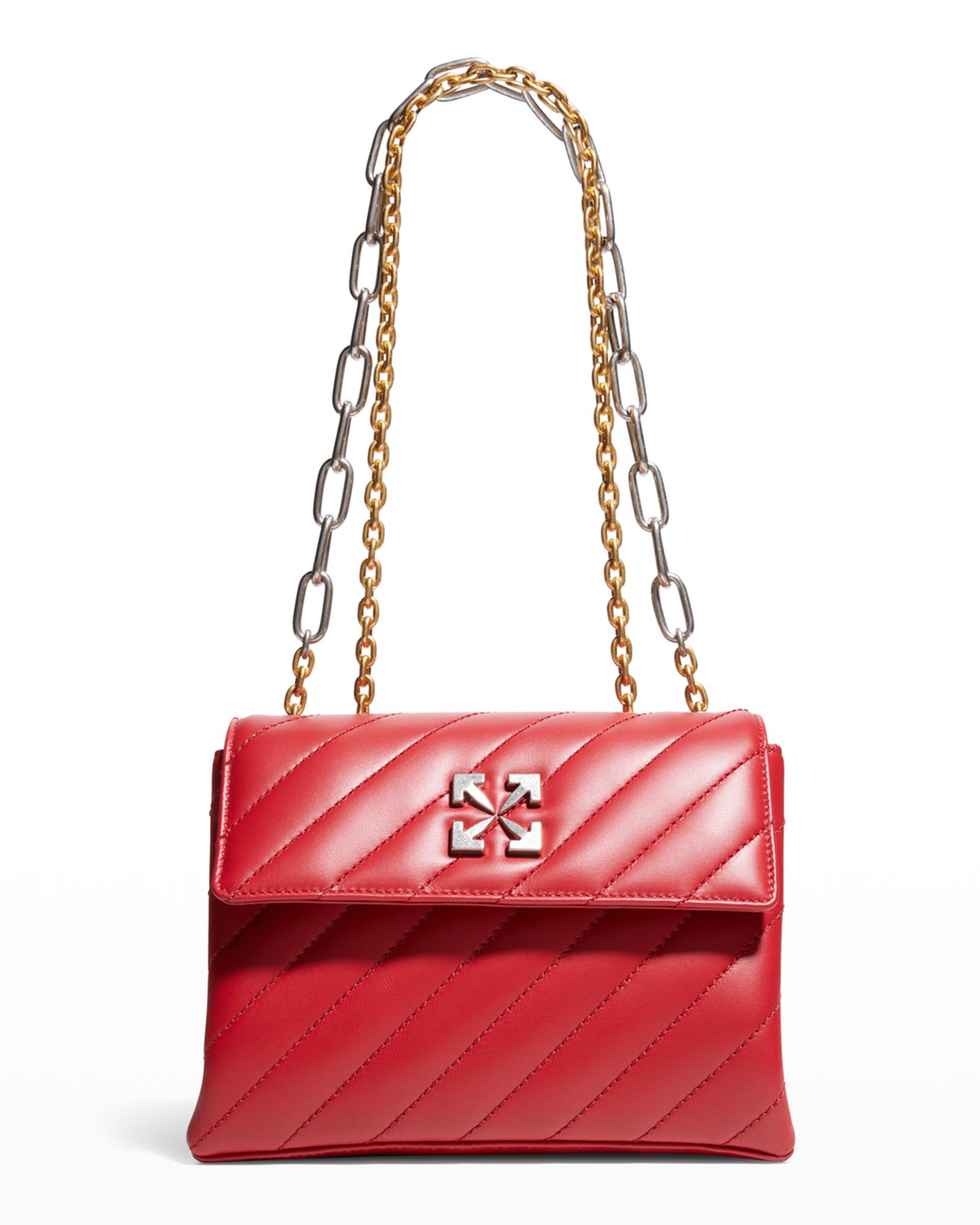 off white chain bag