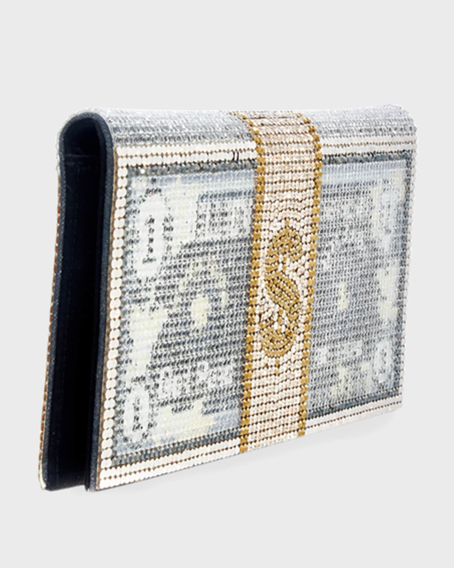 Judith Leiber Billion Stack Of Cash Crystal Pavé Clutch Women Bags Clutches  Billion Stack Of Cash Crystal Pavé Clutch