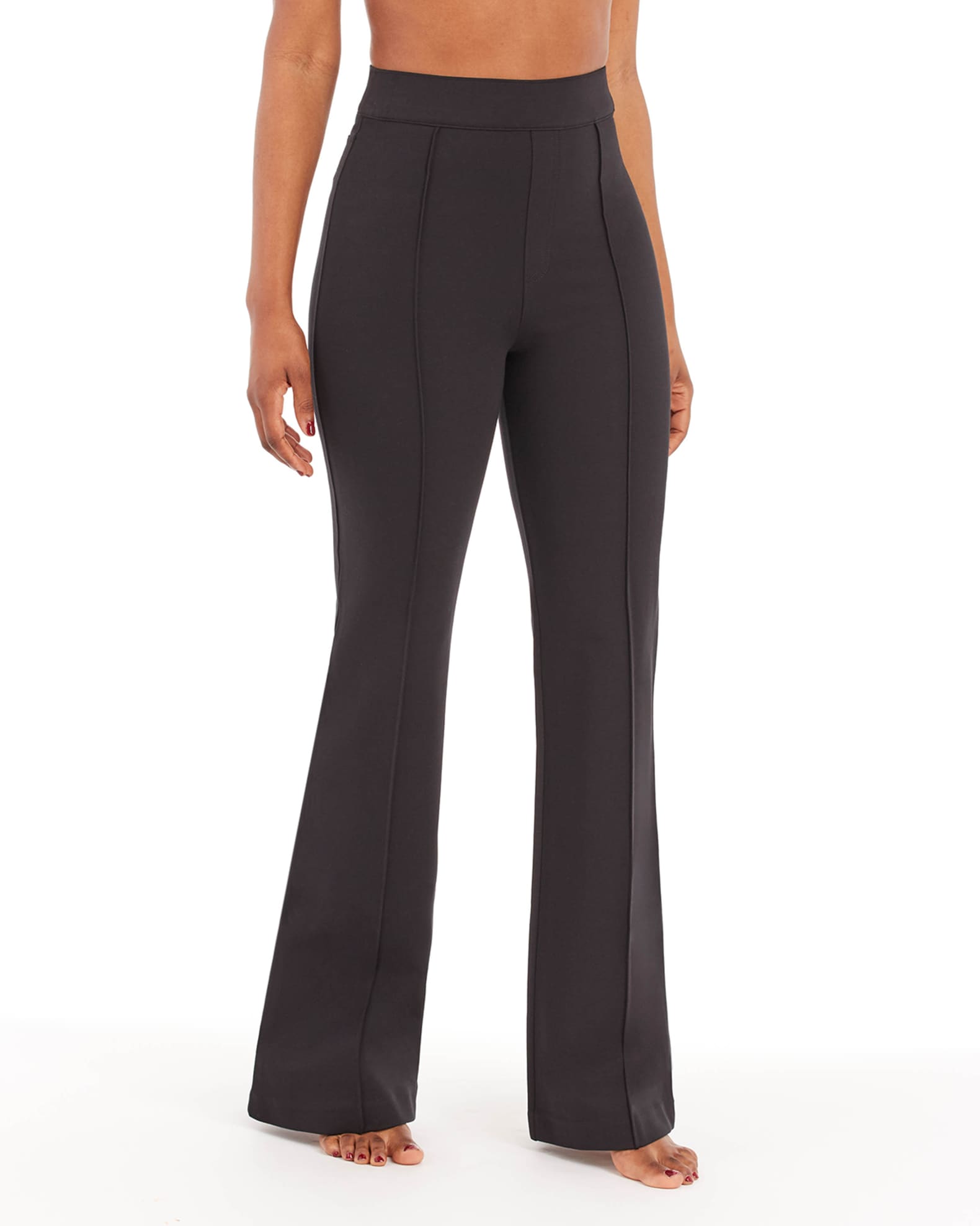 Spanx The Perfect Black High-Rise Flare Pants | Neiman Marcus