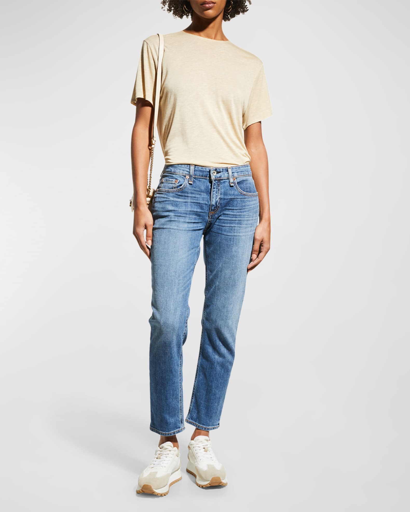 Dre Low-Rise Slim Boyfriend Ankle Jeans 1