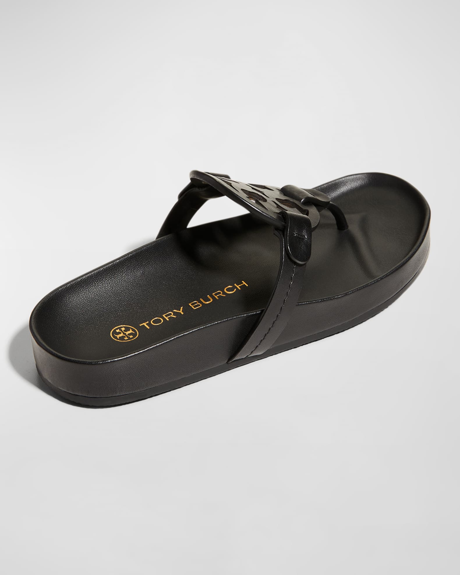 TORY BURCH ◆ Miller Cloud トングサンダル レザー Tory Burch Miller Cloud Leather Thong Sandals | Saks Fifth