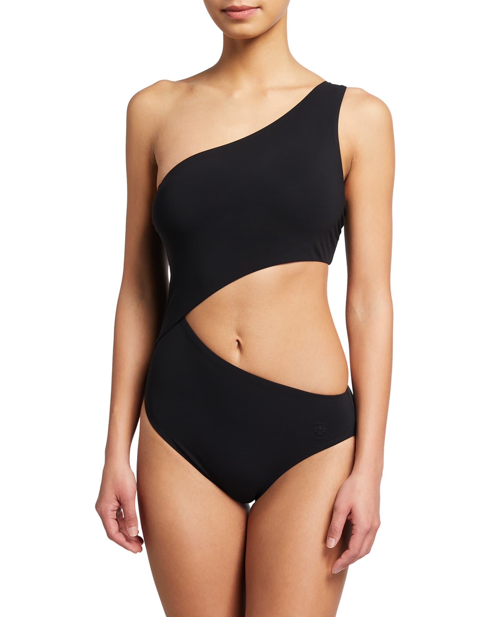 Tory Burch One-Shoulder One-Piece Swimsuit | Neiman Marcus