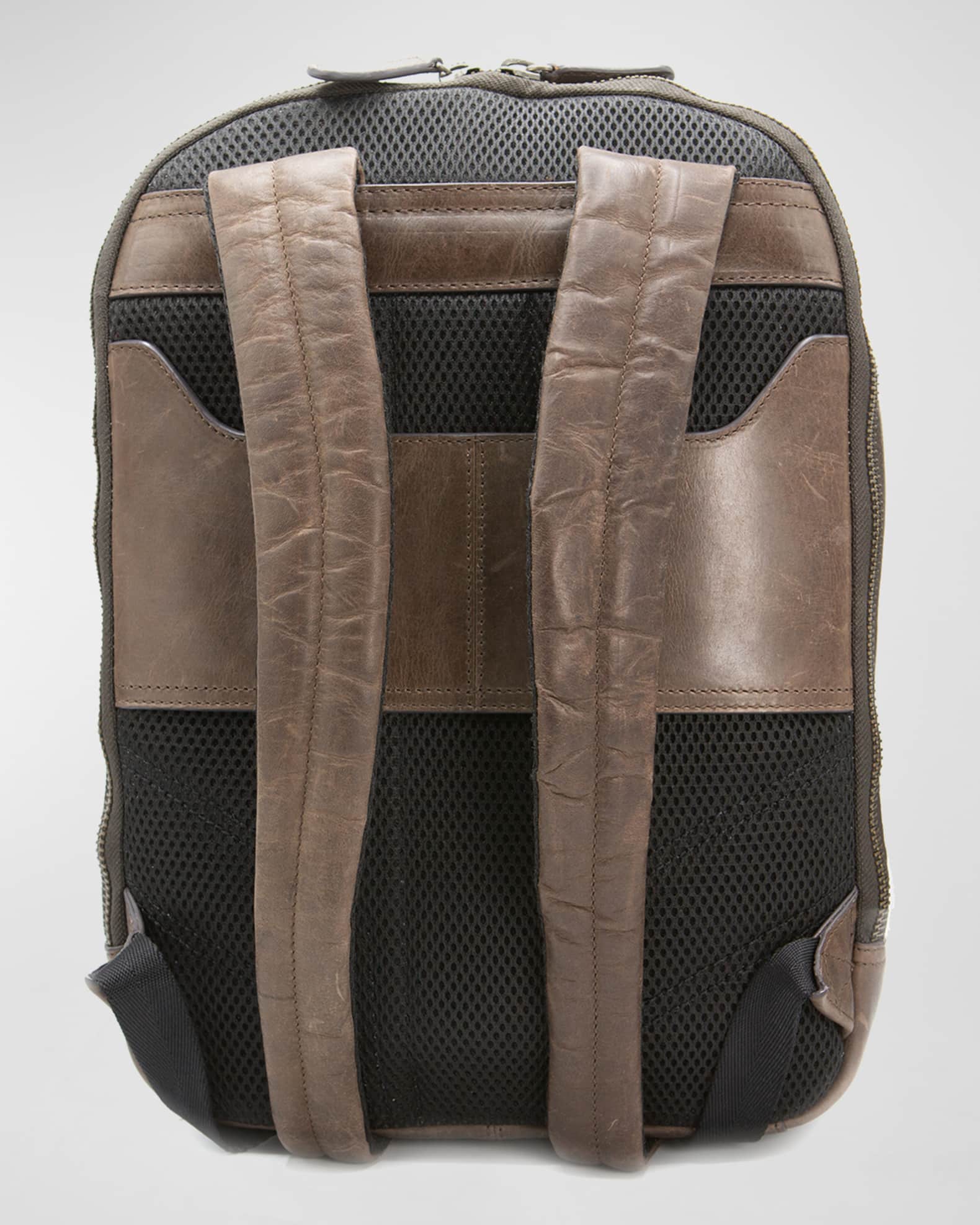 Frye Men s Logan Leather Multi Zip Backpack Neiman Marcus